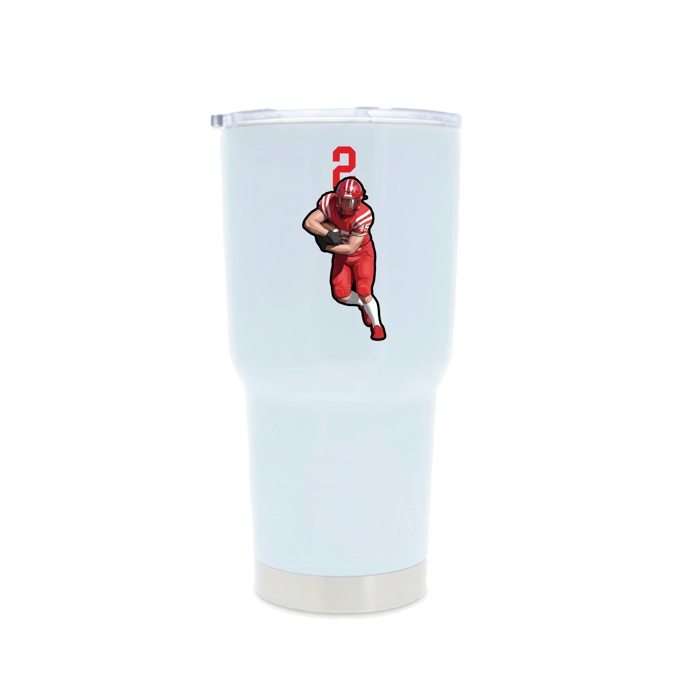 30oz Stainless Steel Tumbler — Number Top in White