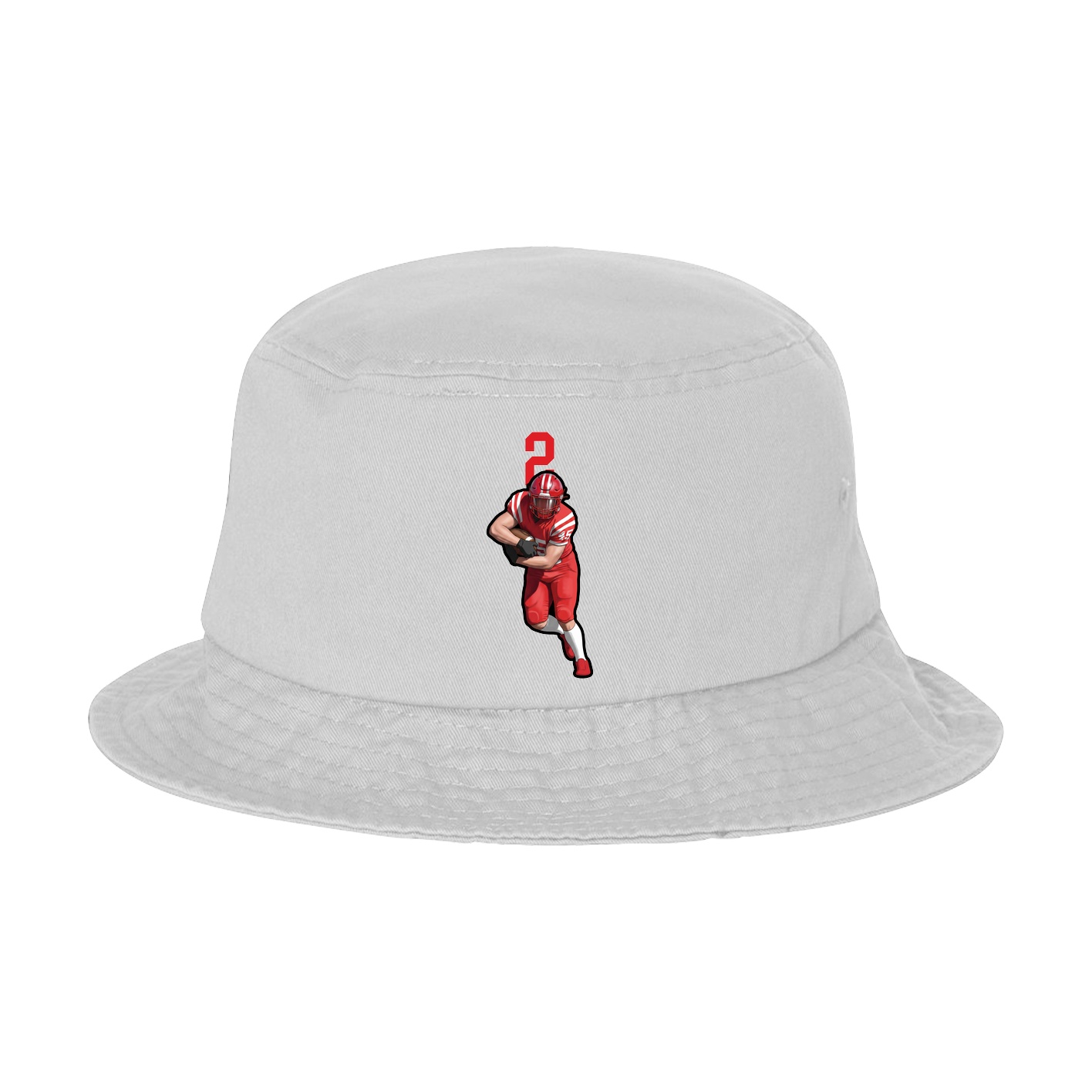 Bucket Cap — Number Top in White