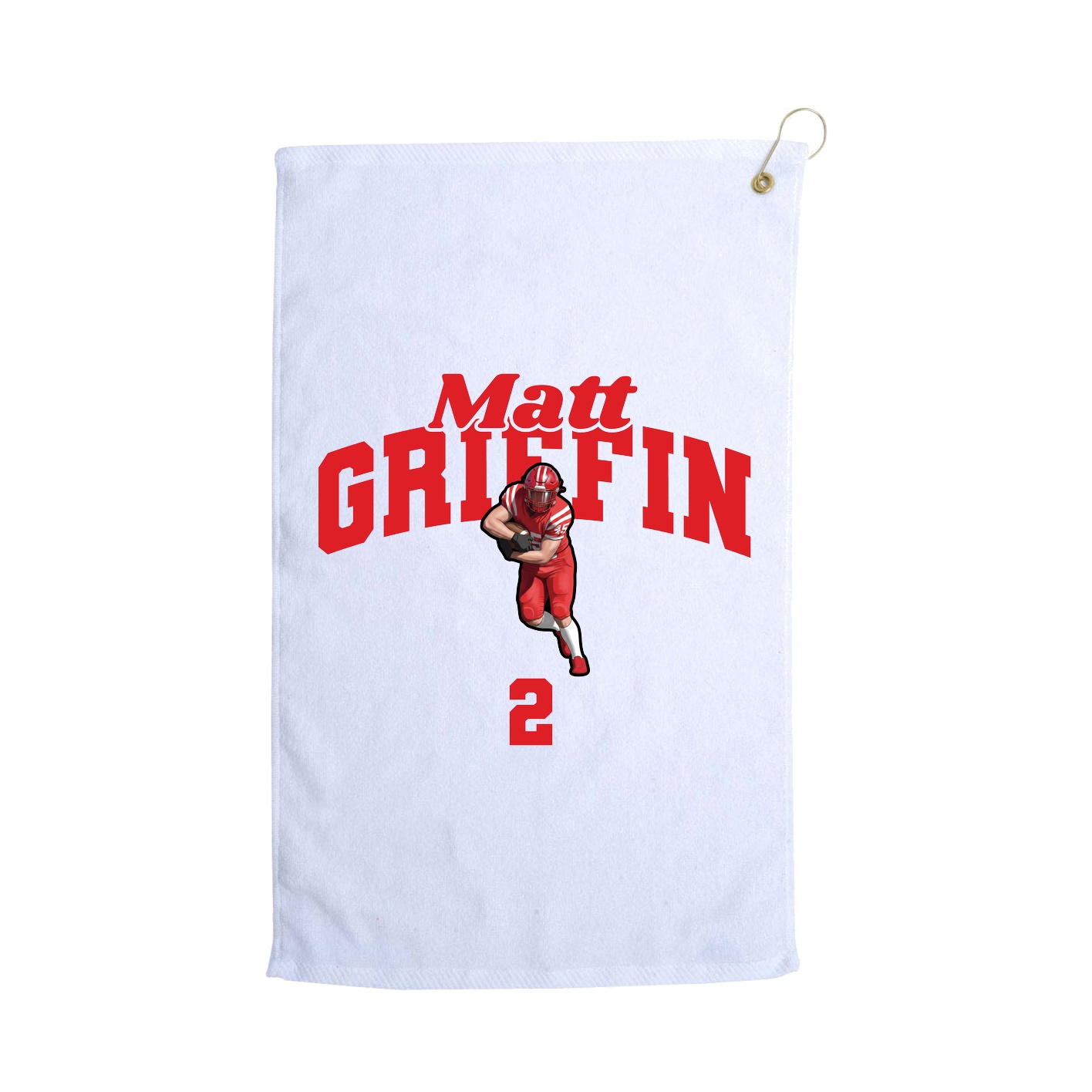 Golf Towel — Signature Arch in White