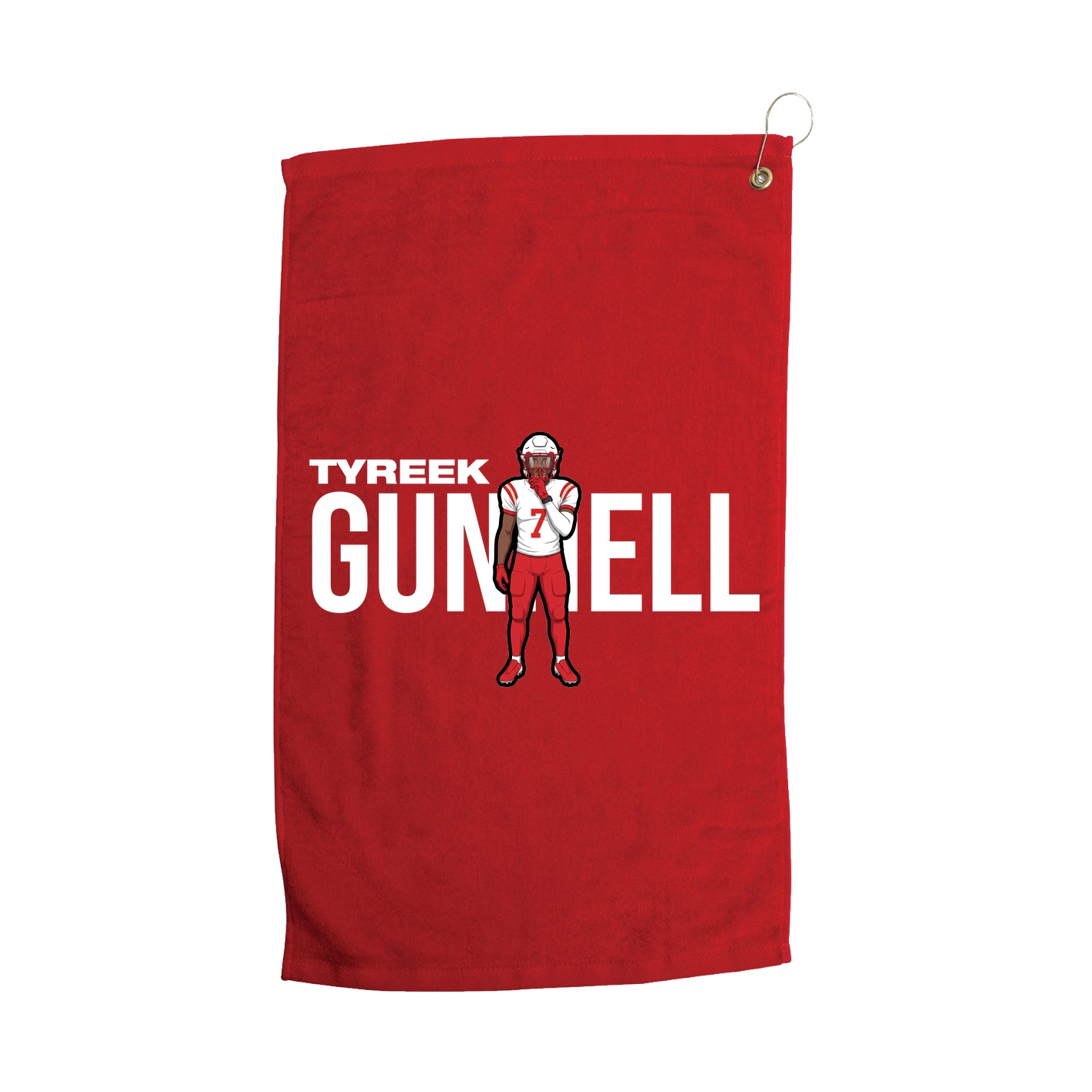 Golf Towel — Player Name in Red