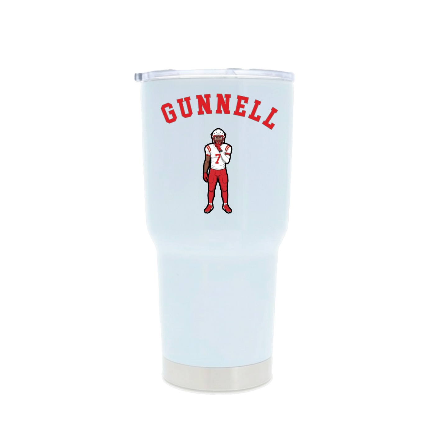 30oz Stainless Steel Tumbler — Shirsey Arch in White
