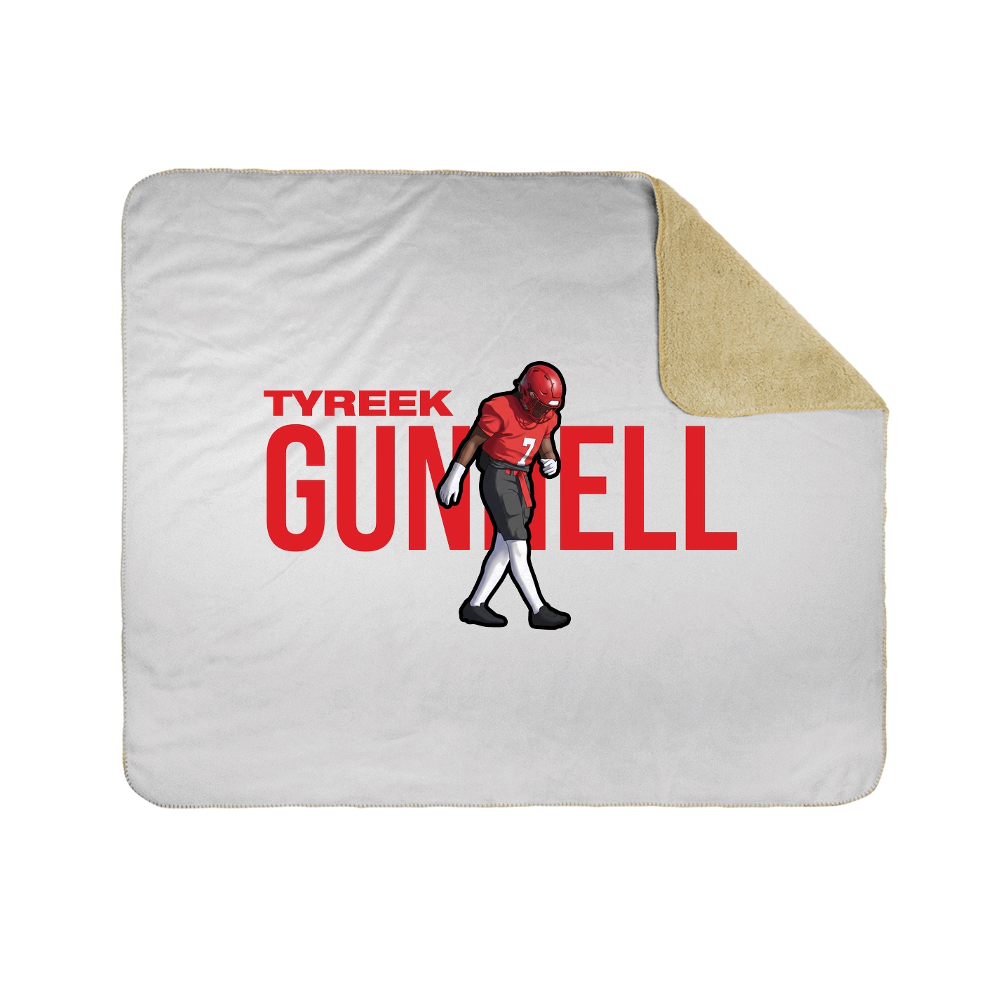 Throw Blanket — Player Name in White