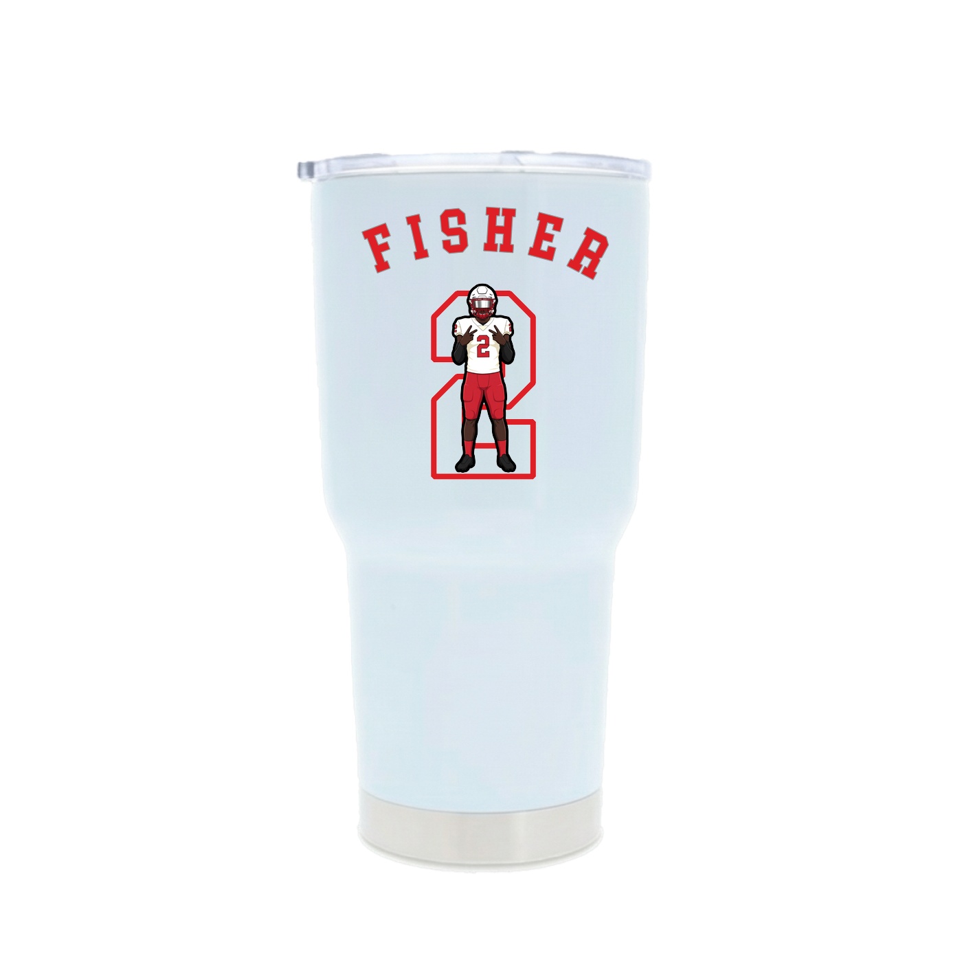 30oz Stainless Steel Tumbler — Shirsey Arch in White