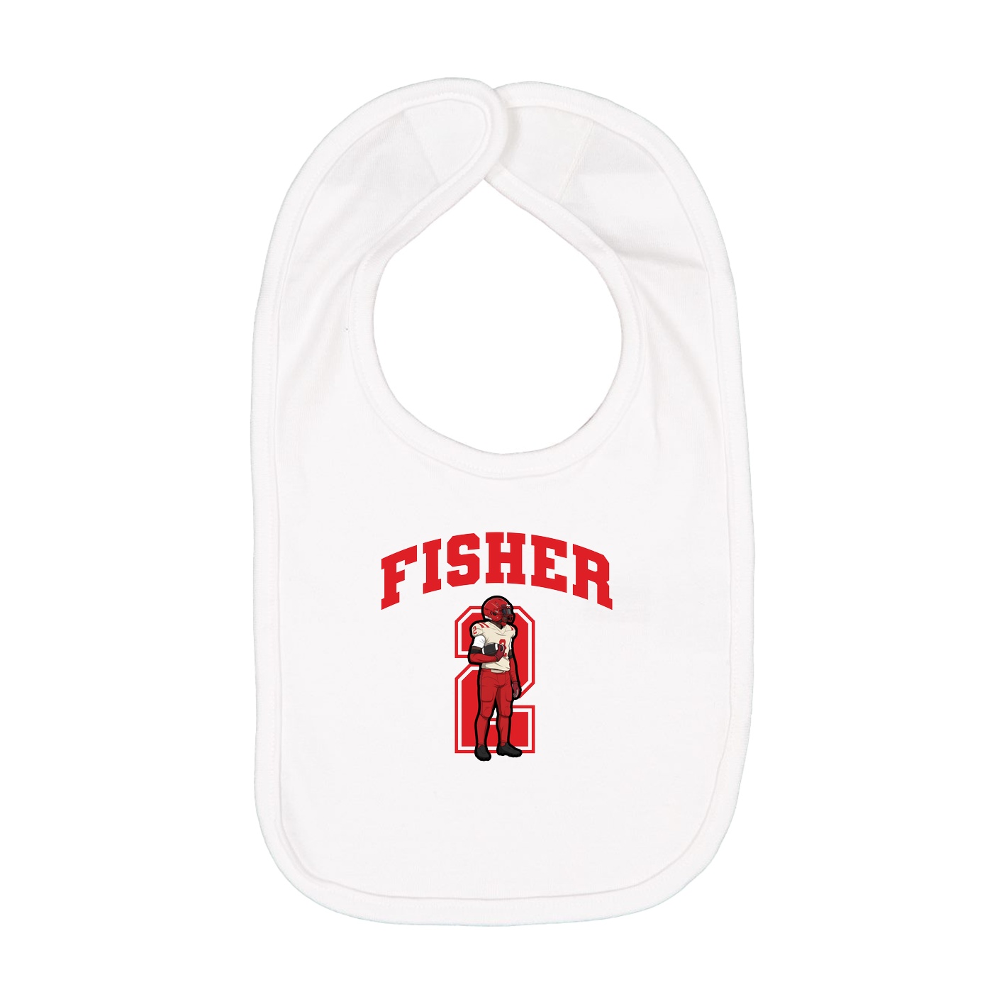 Infant Bib — Number in White