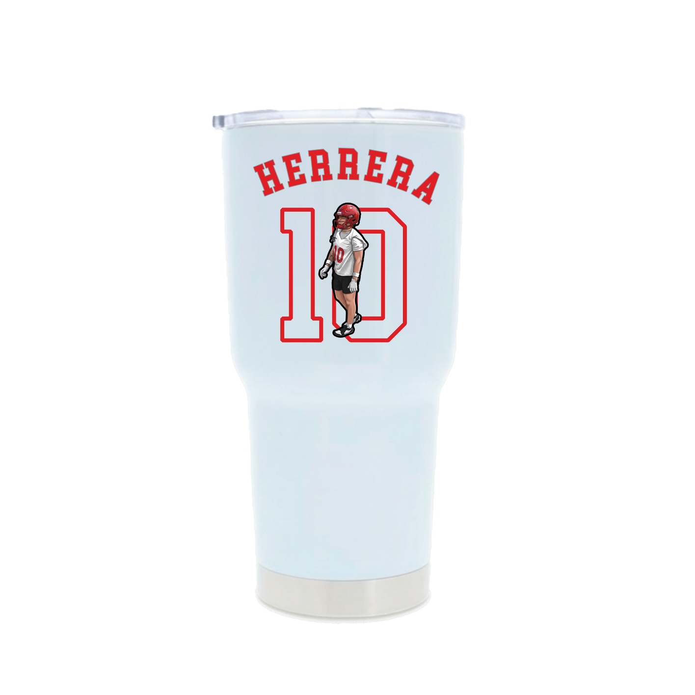 30oz Stainless Steel Tumbler — Shirsey Arch in White