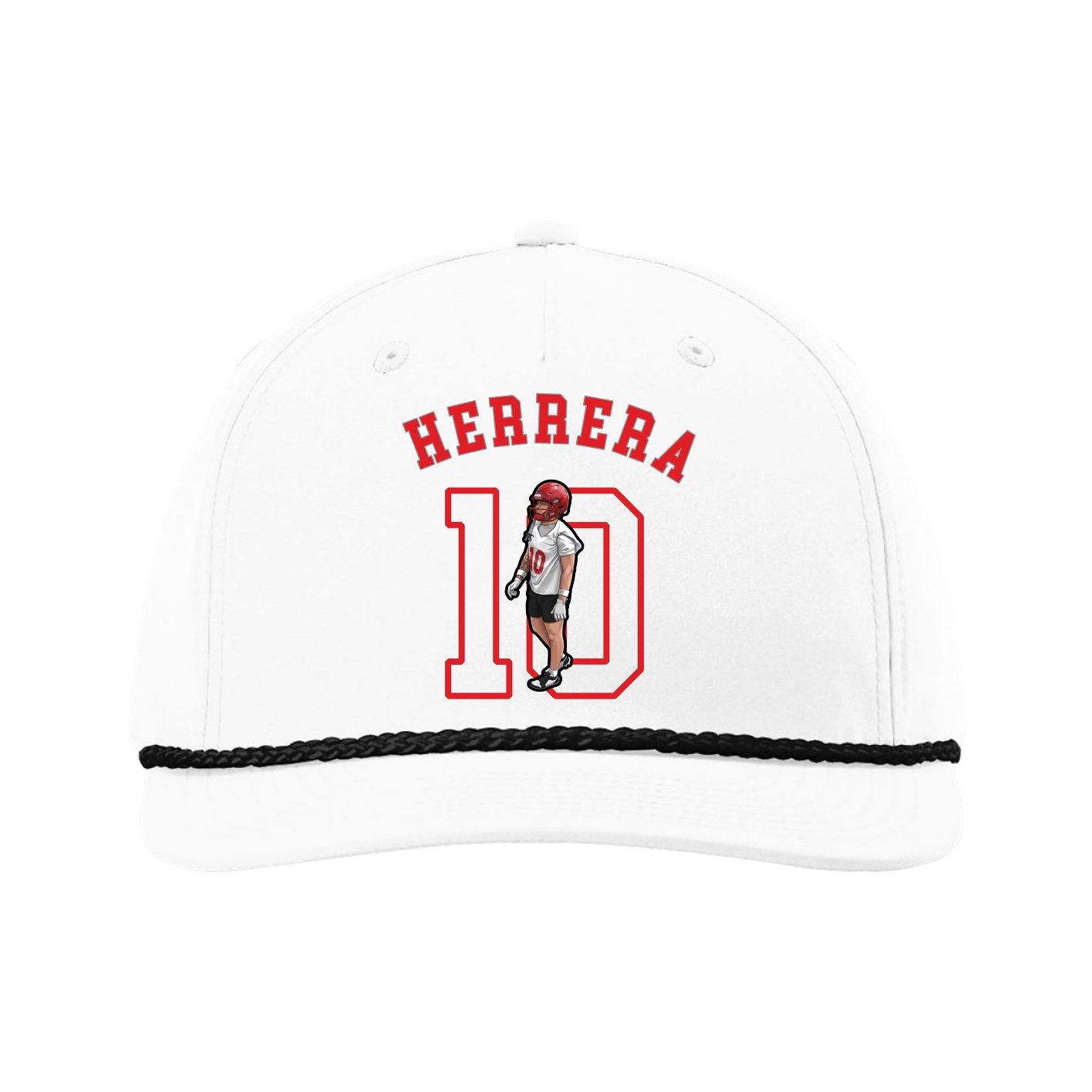 Five-Panel Classic Rope Cap — Shirsey Arch in White