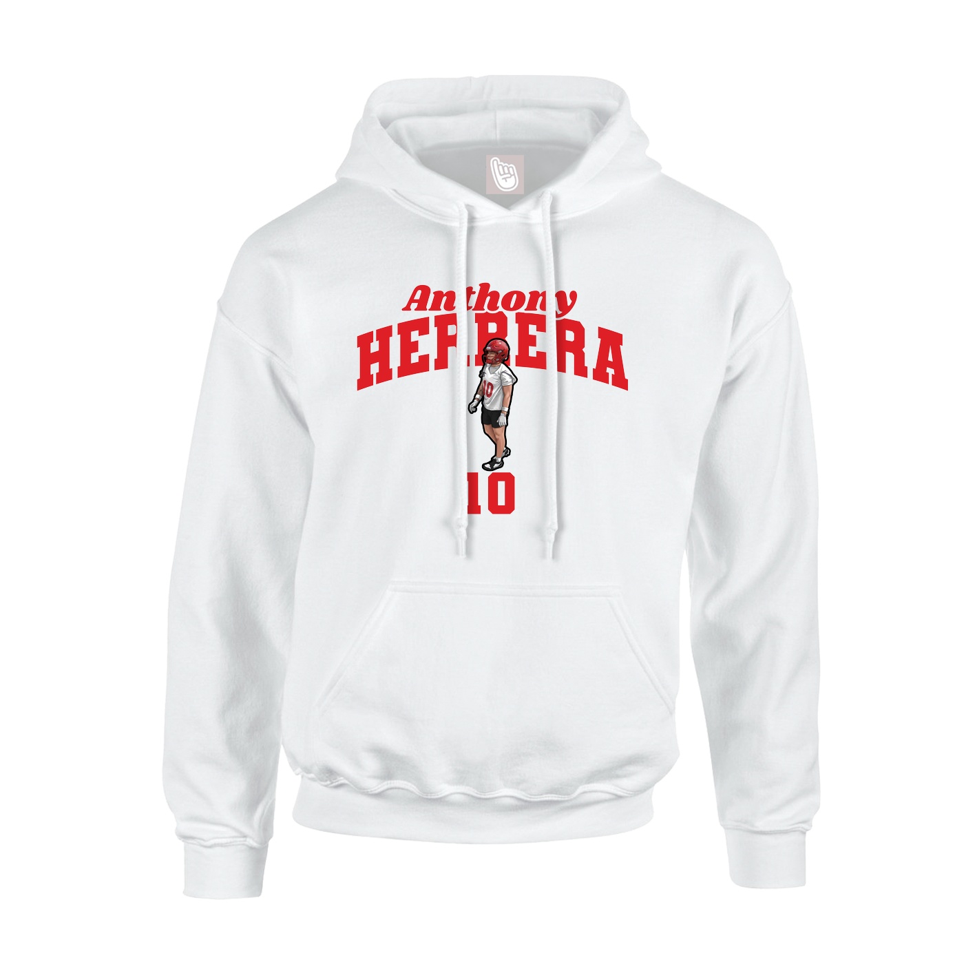 Hoodie — Signature Arch in White