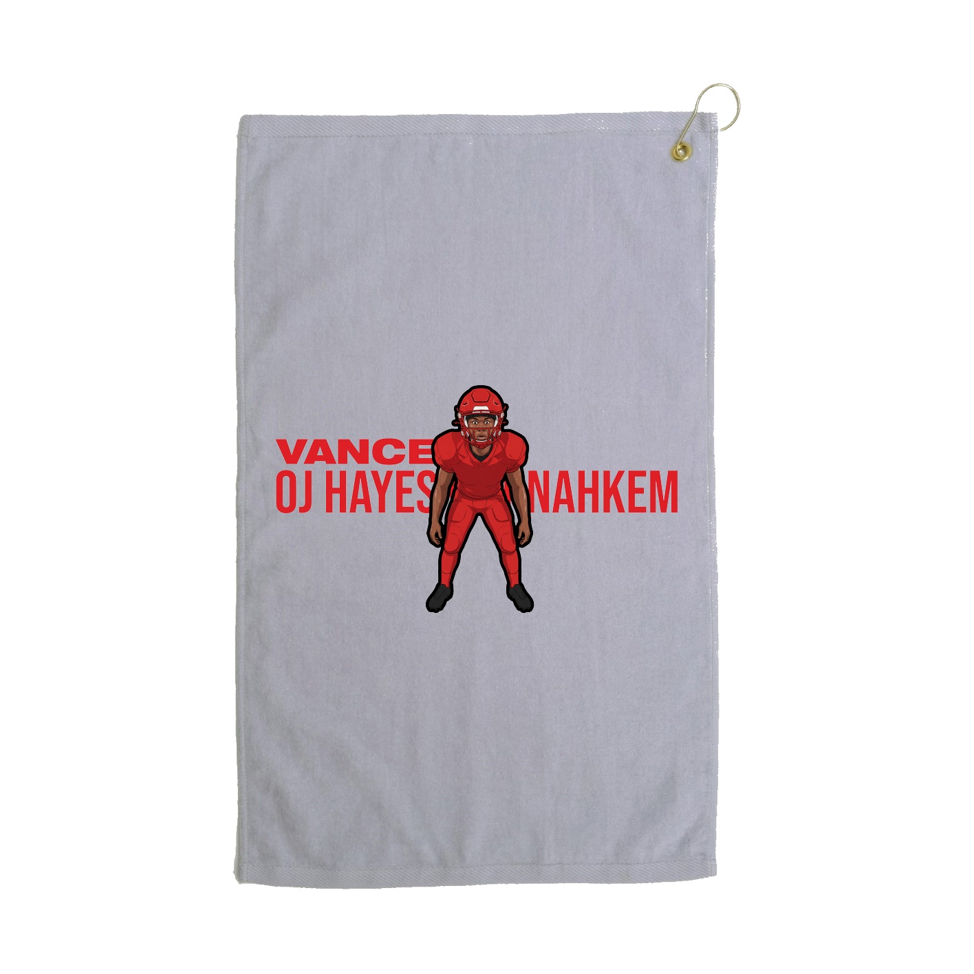 Golf Towel — Player Name in Grey