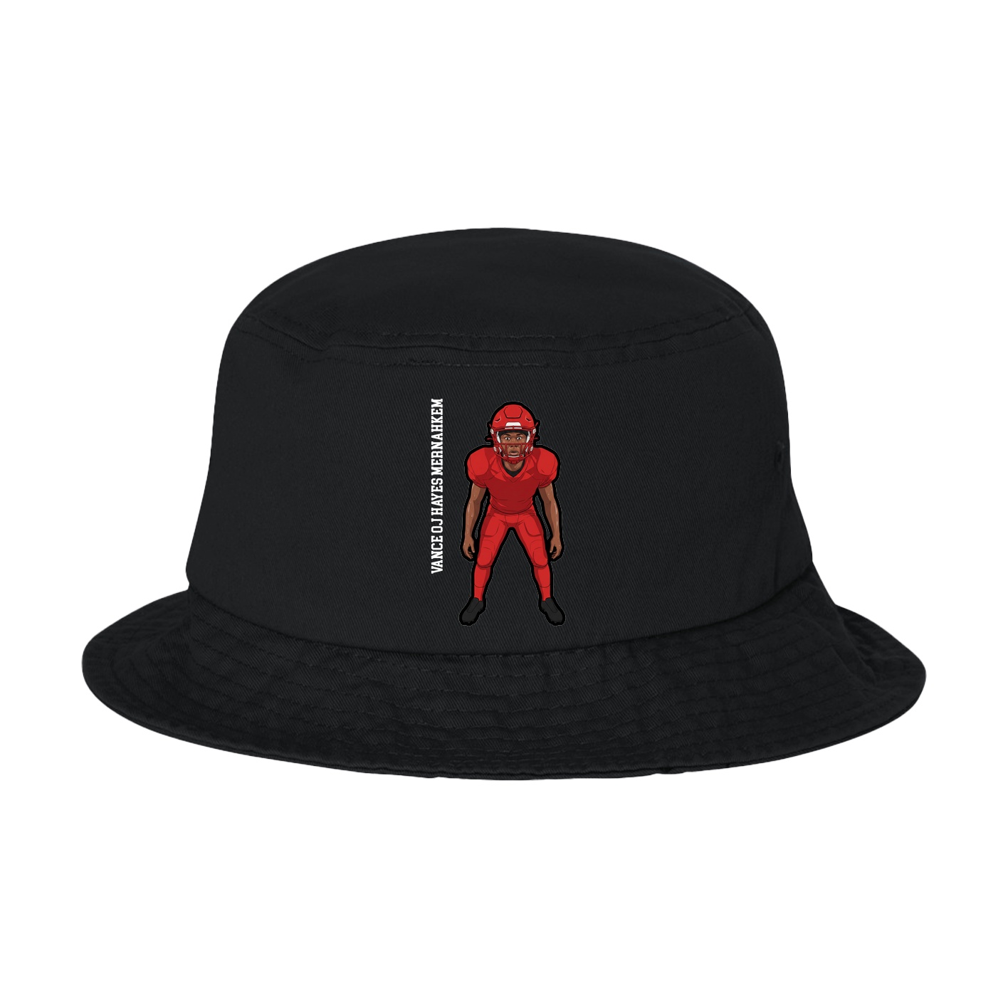 Bucket Cap — Name Vertical in Black