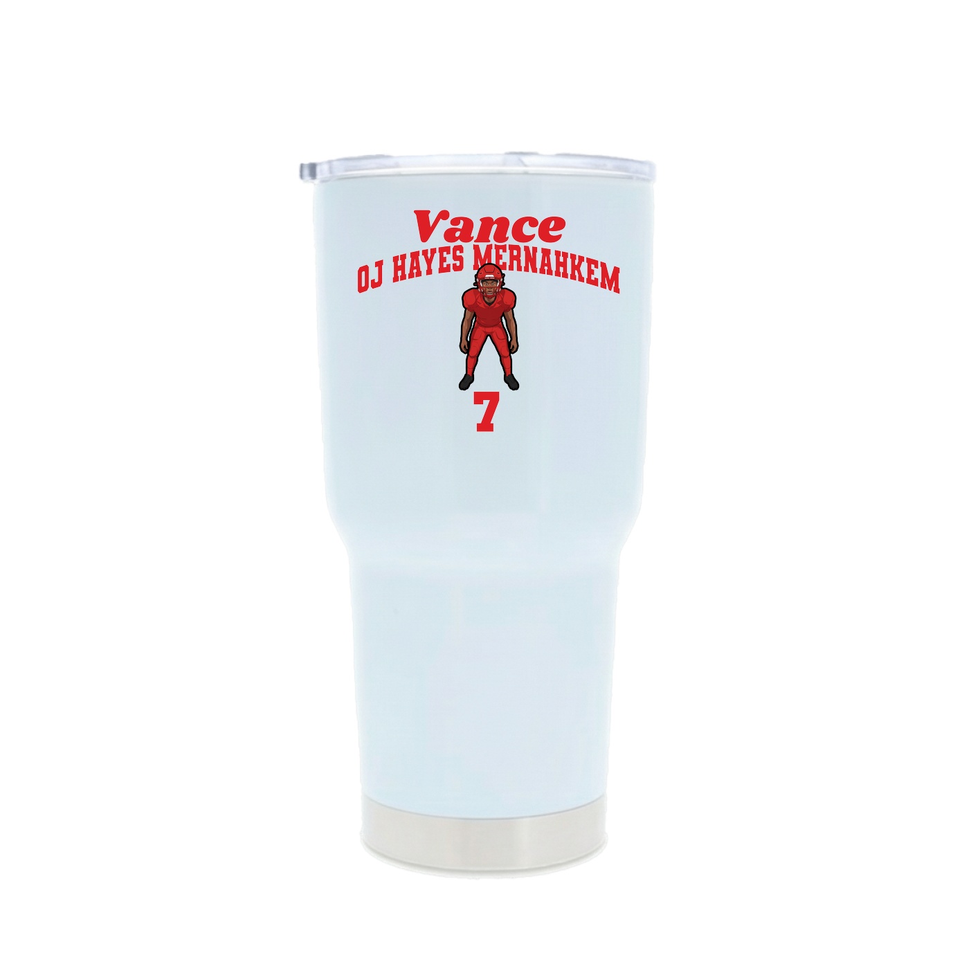 30oz Stainless Steel Tumbler — Signature Arch in White