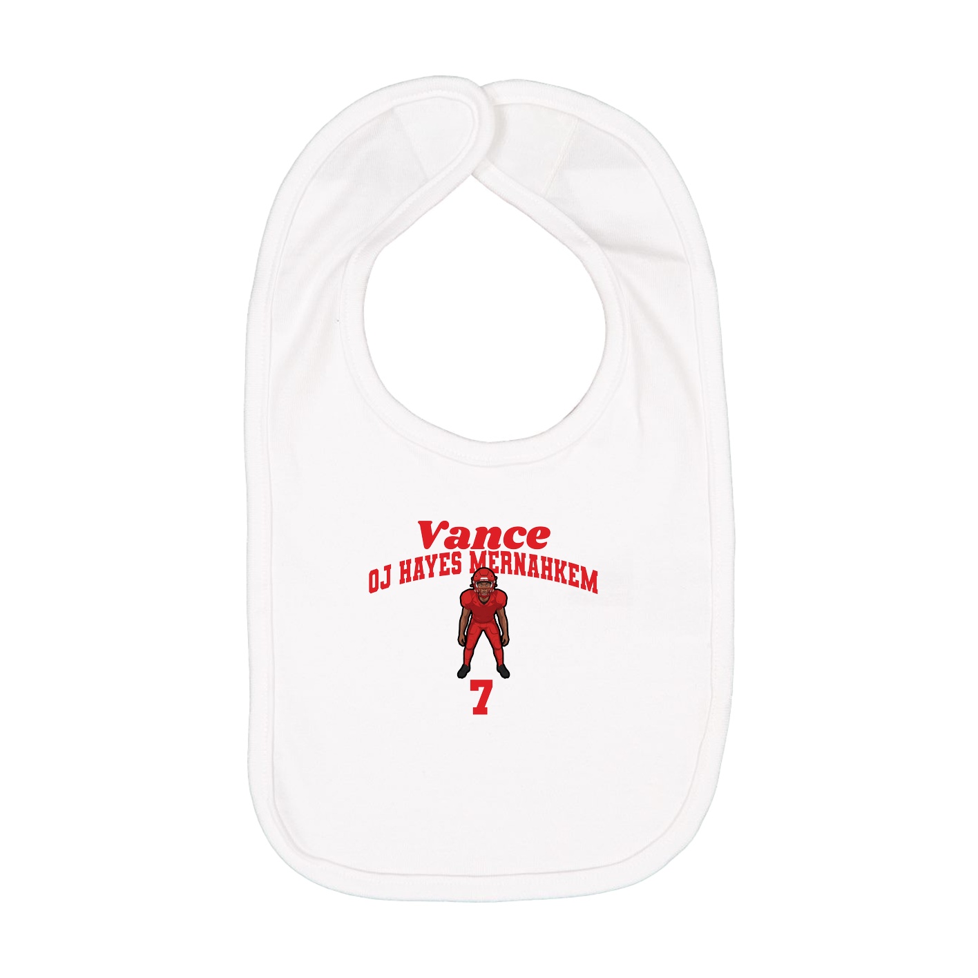 Infant Bib — Signature Arch in White