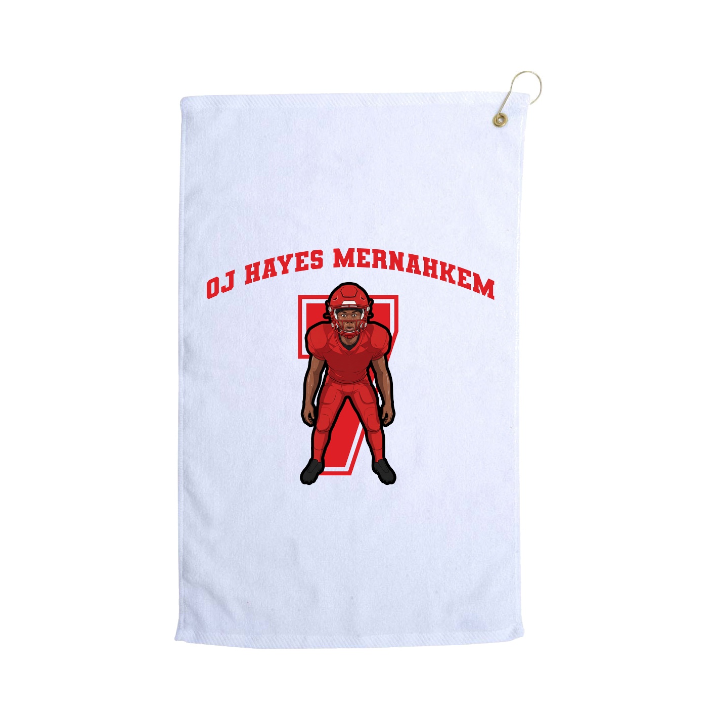 Golf Towel — Number in White