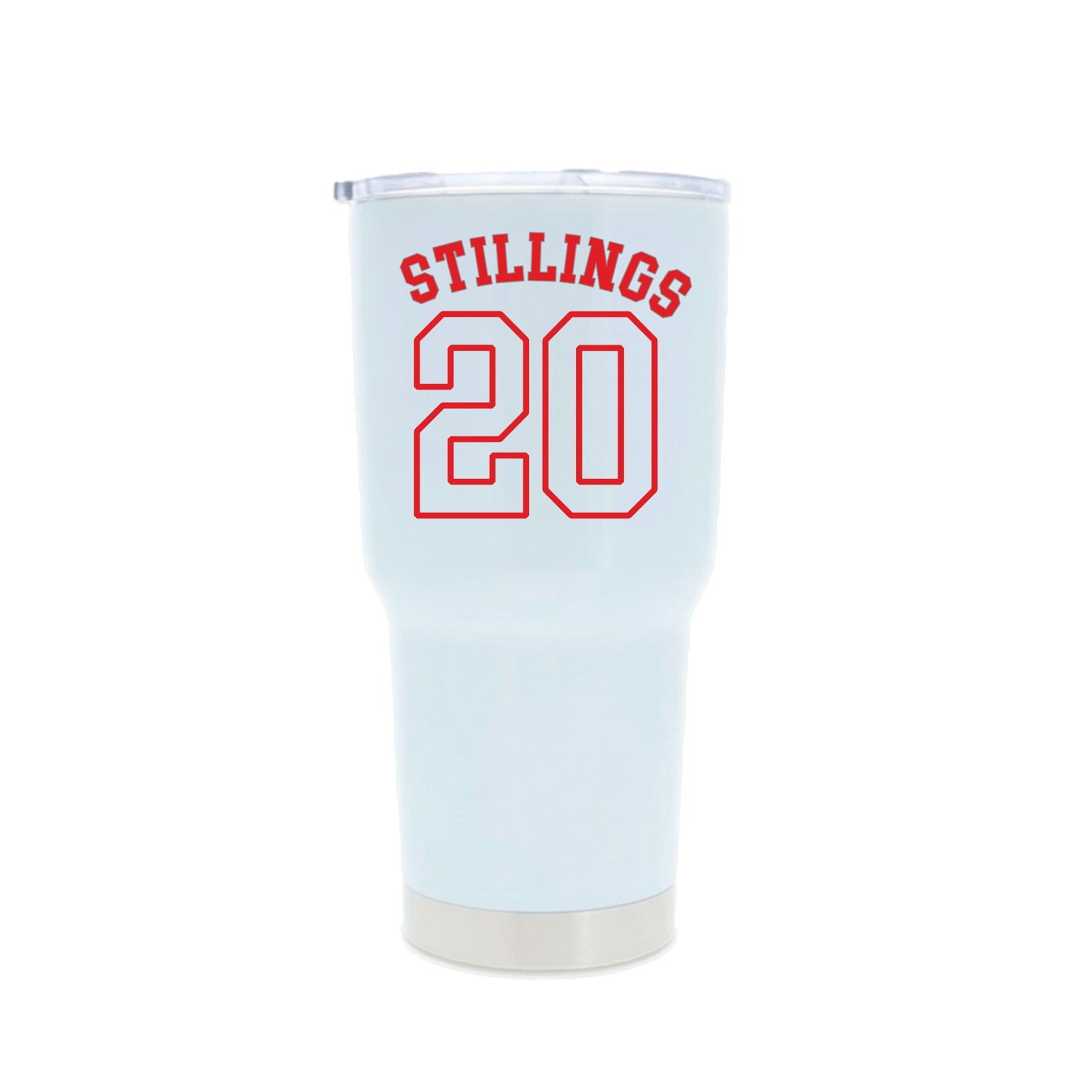 30oz Stainless Steel Tumbler — Shirsey Arch in White
