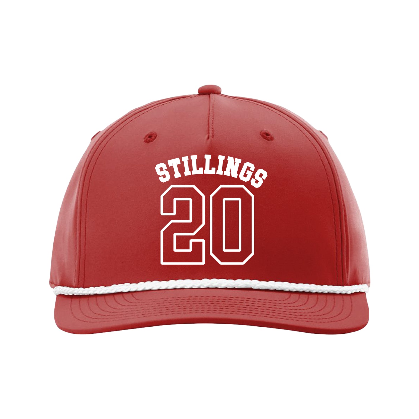 Five-Panel Classic Rope Cap — Shirsey Arch in Red