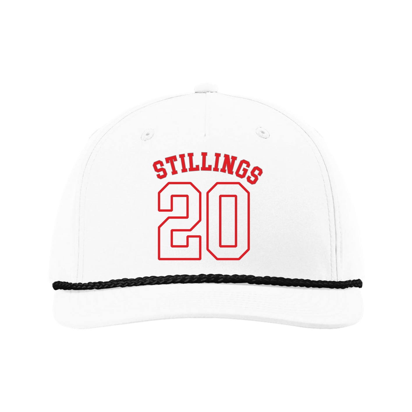 Five-Panel Classic Rope Cap — Shirsey Arch in White