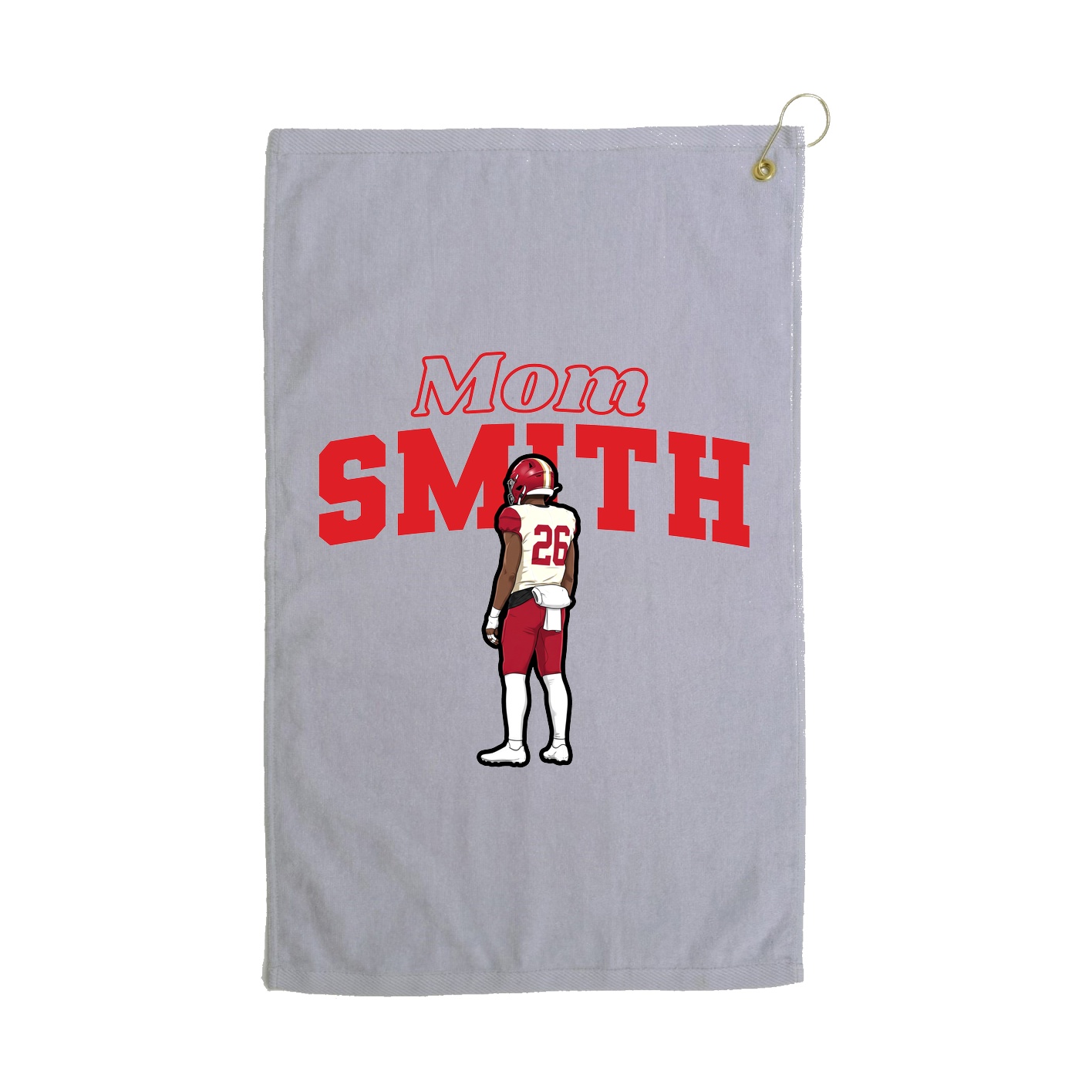 Golf Towel — Mothers Day Block in Grey