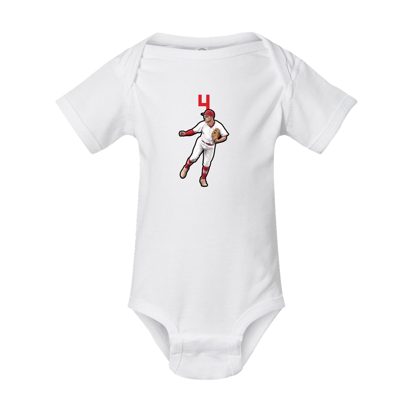 Baby Onesie — Number Top in White