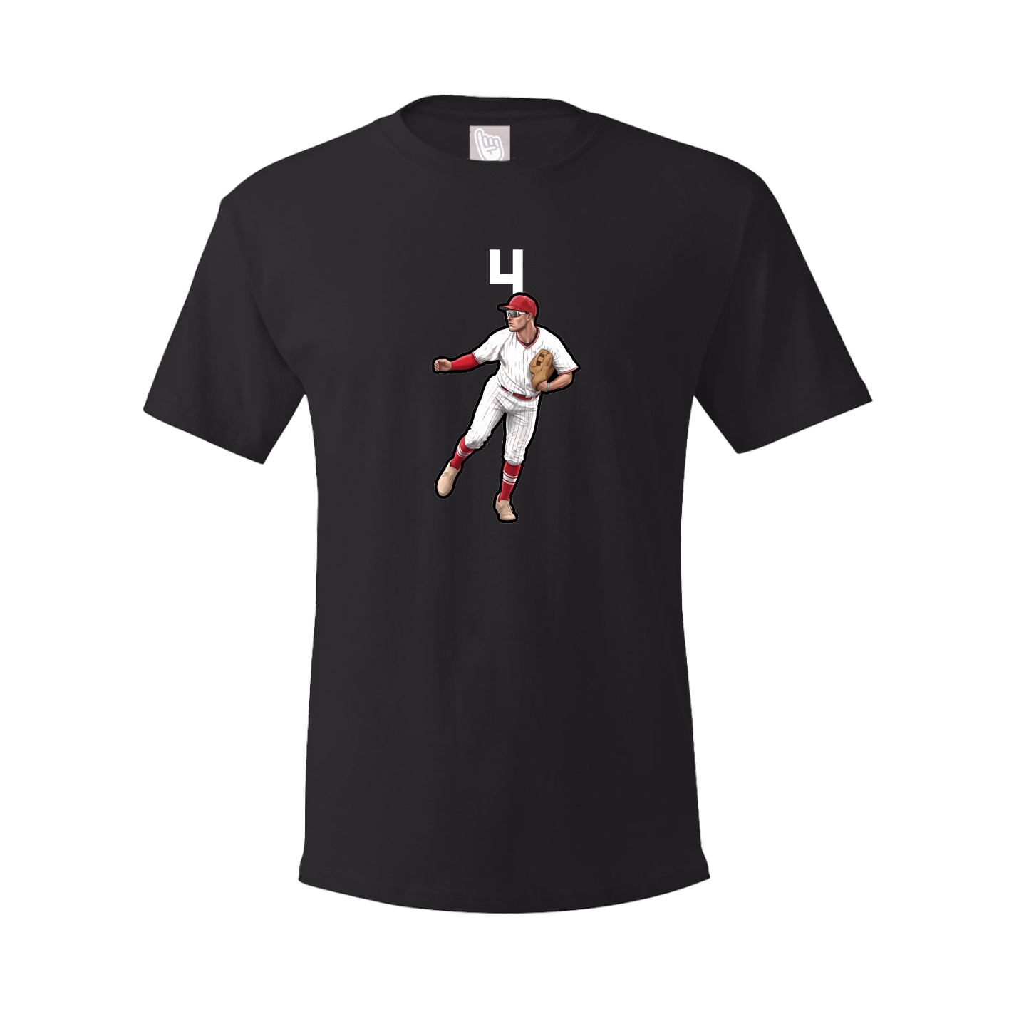 Youth Tee — Number Top in Black