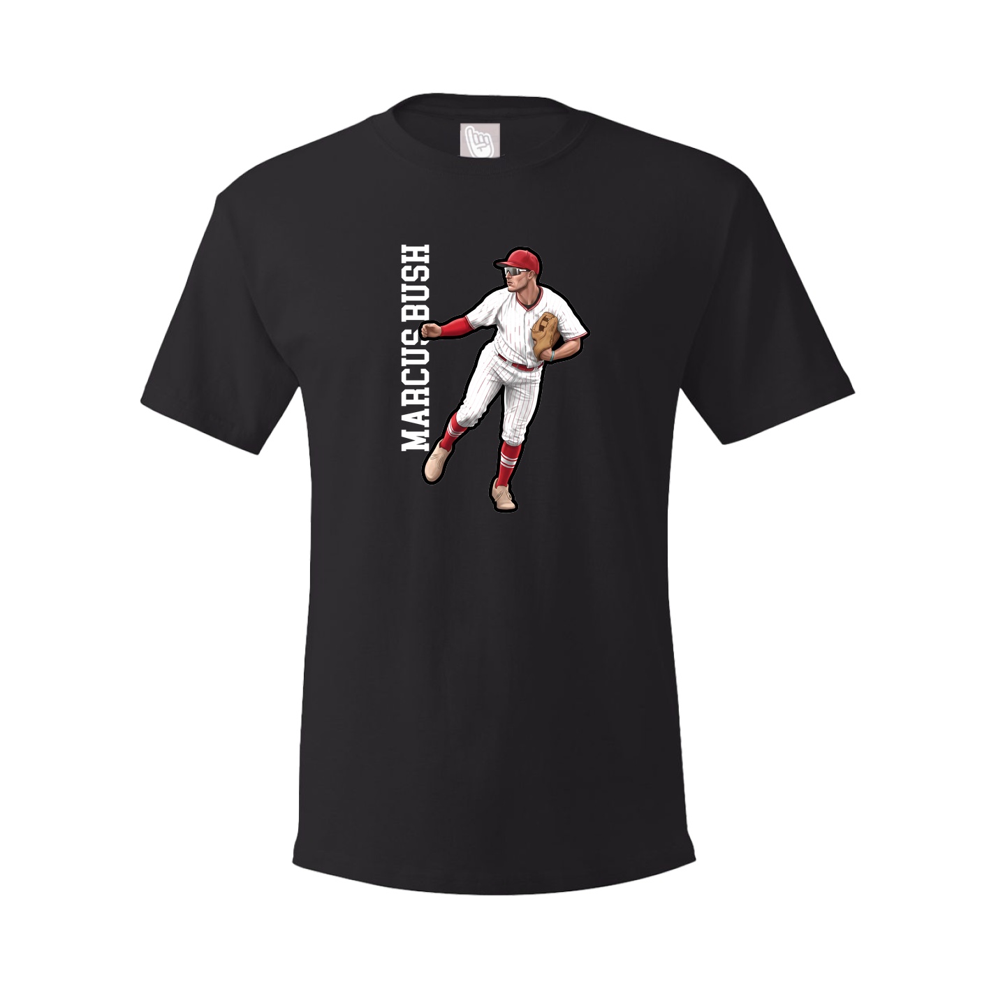 Youth Tee — Name Vertical in Black