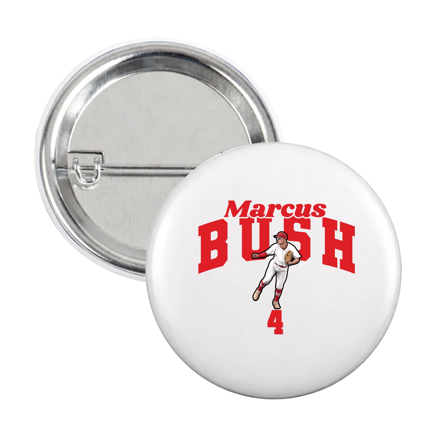 Game Day Button — Signature Arch in White