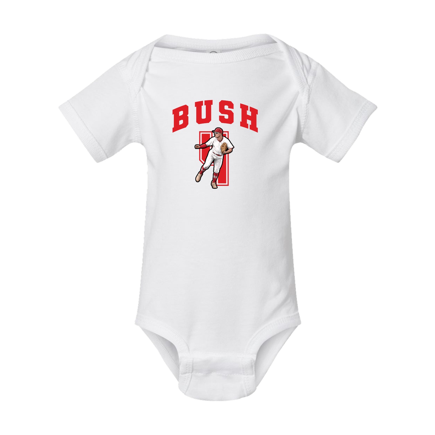 Baby Onesie — Number in White