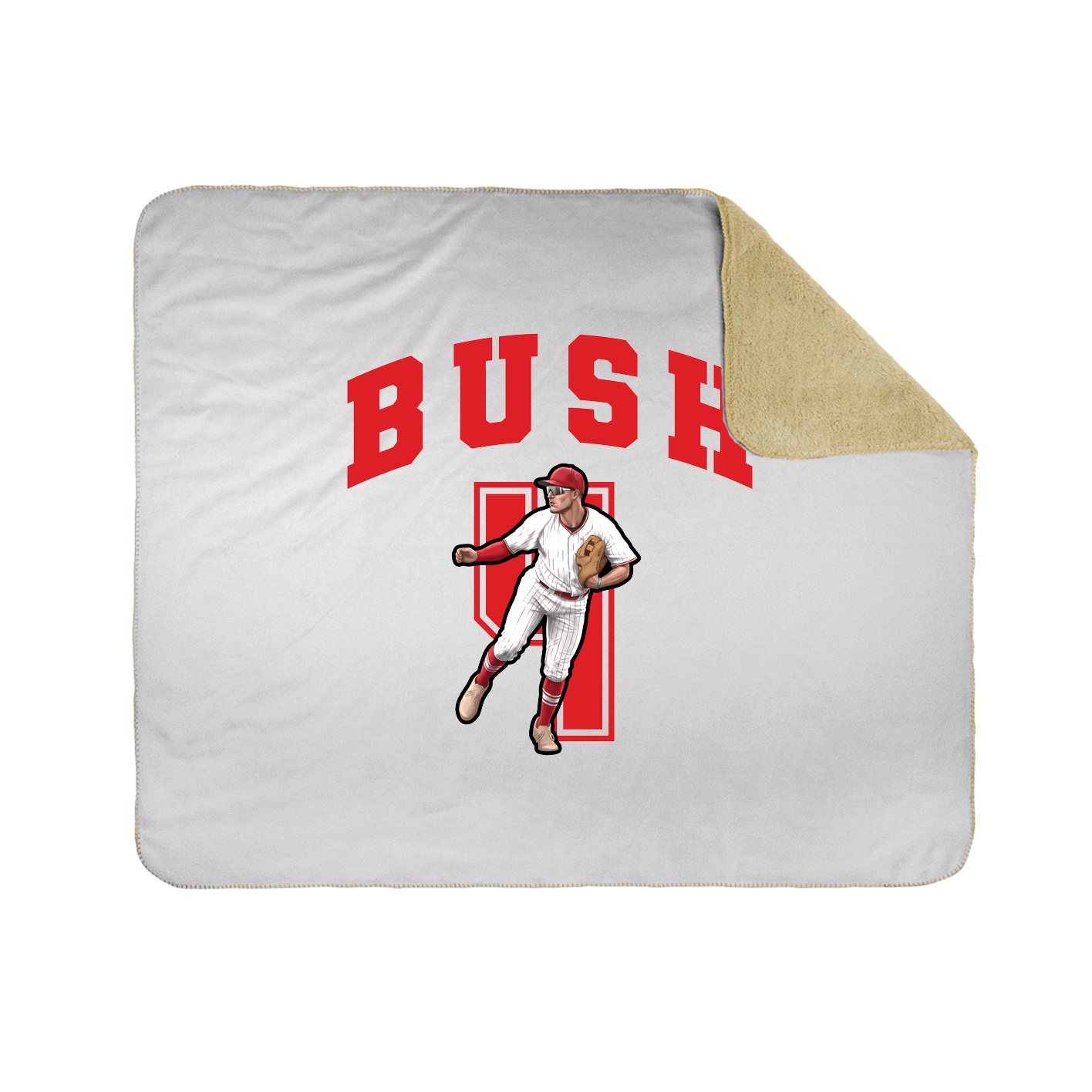 Throw Blanket — Number in White