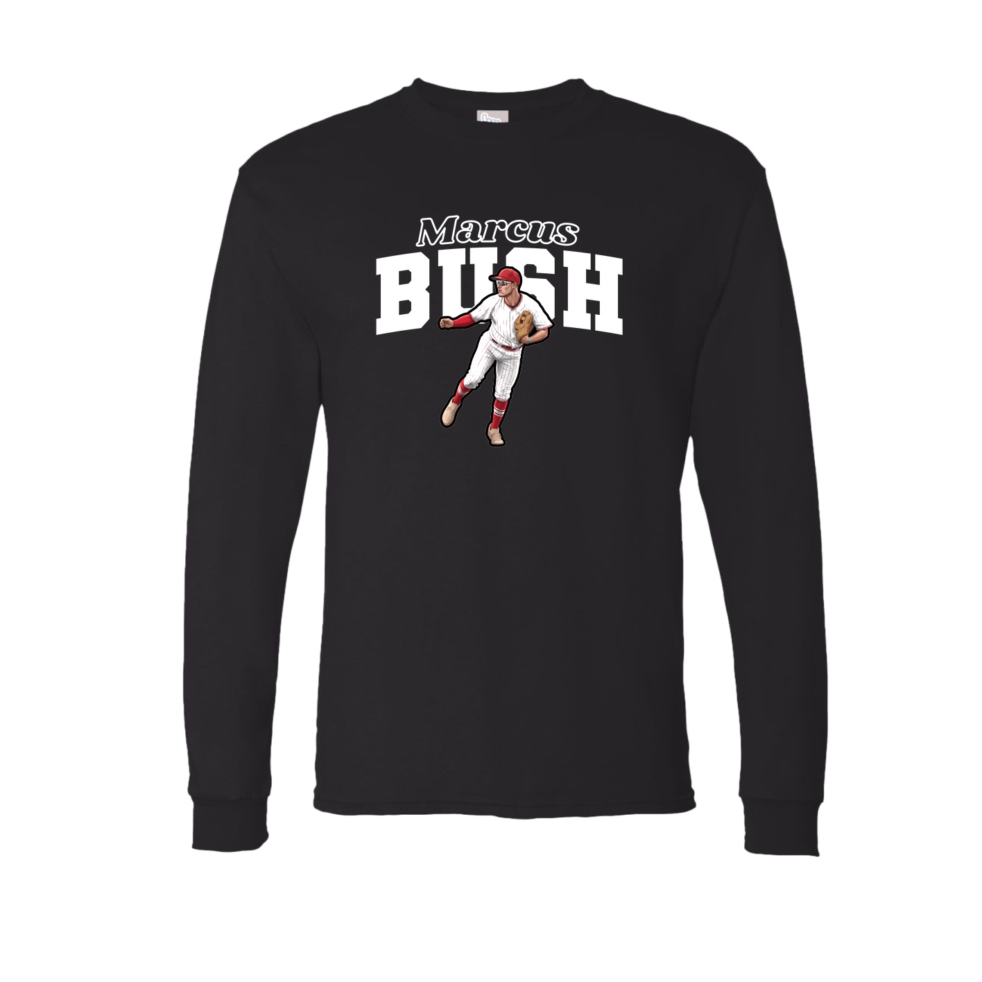 Long Sleeve Tee — Name Arch in Black
