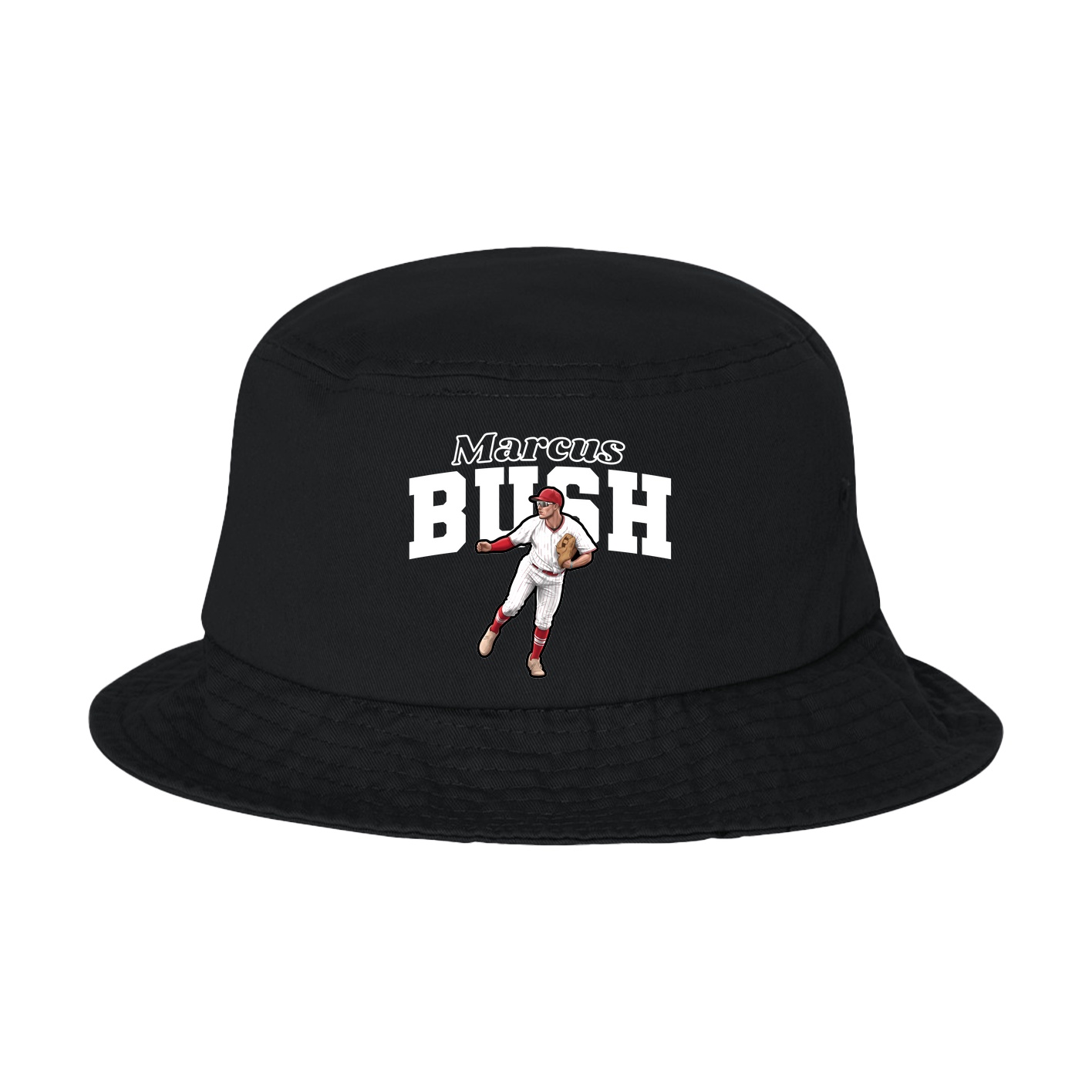 Bucket Cap — Name Arch in Black
