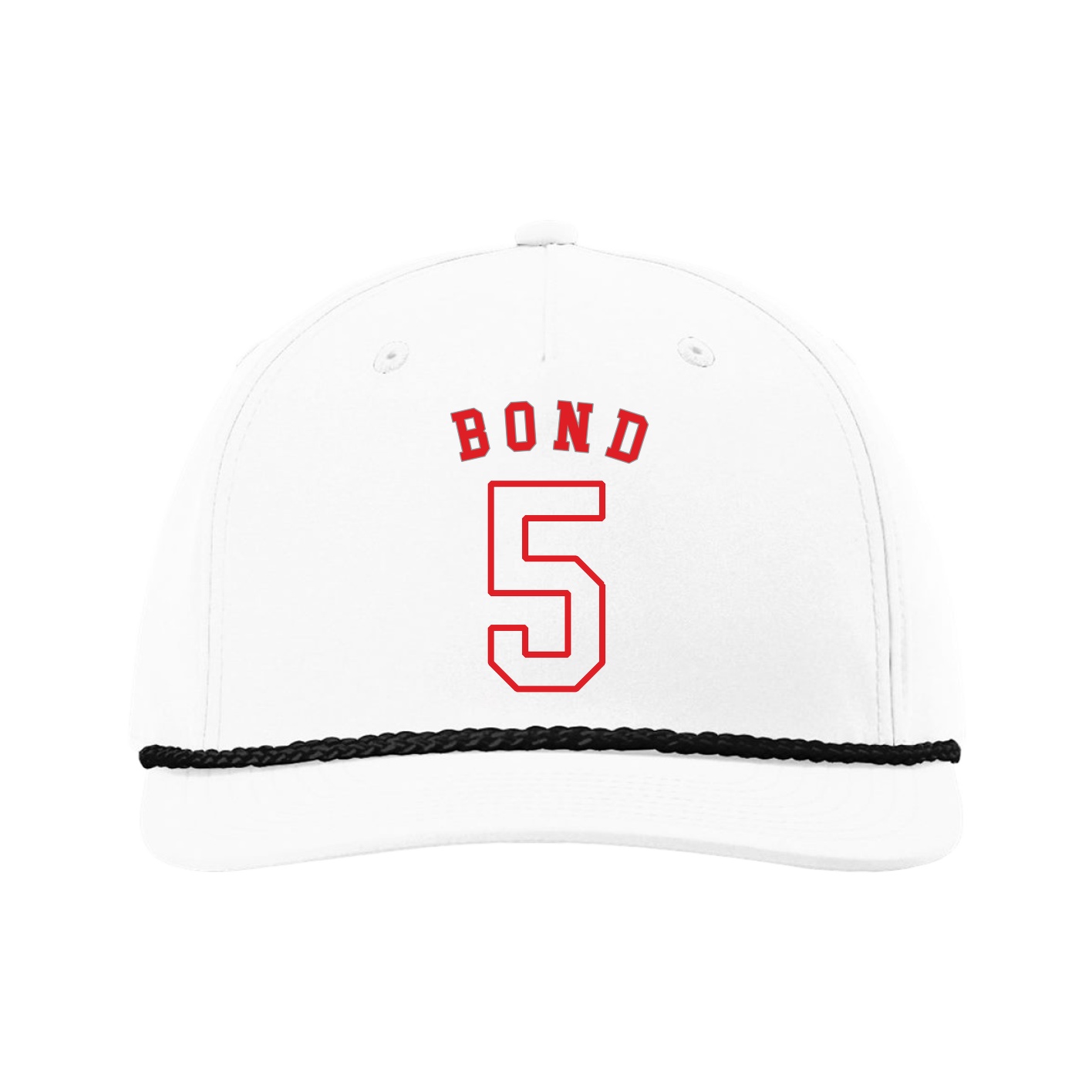 Five-Panel Classic Rope Cap — Shirsey Arch in White