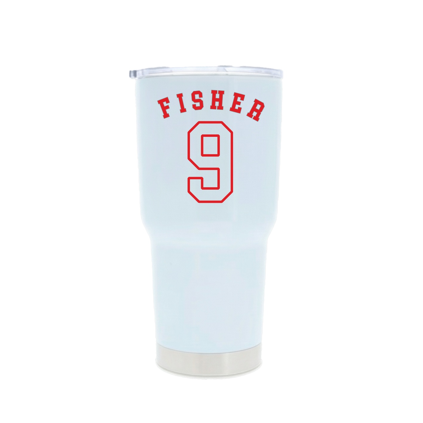 30oz Stainless Steel Tumbler — Shirsey Arch in White