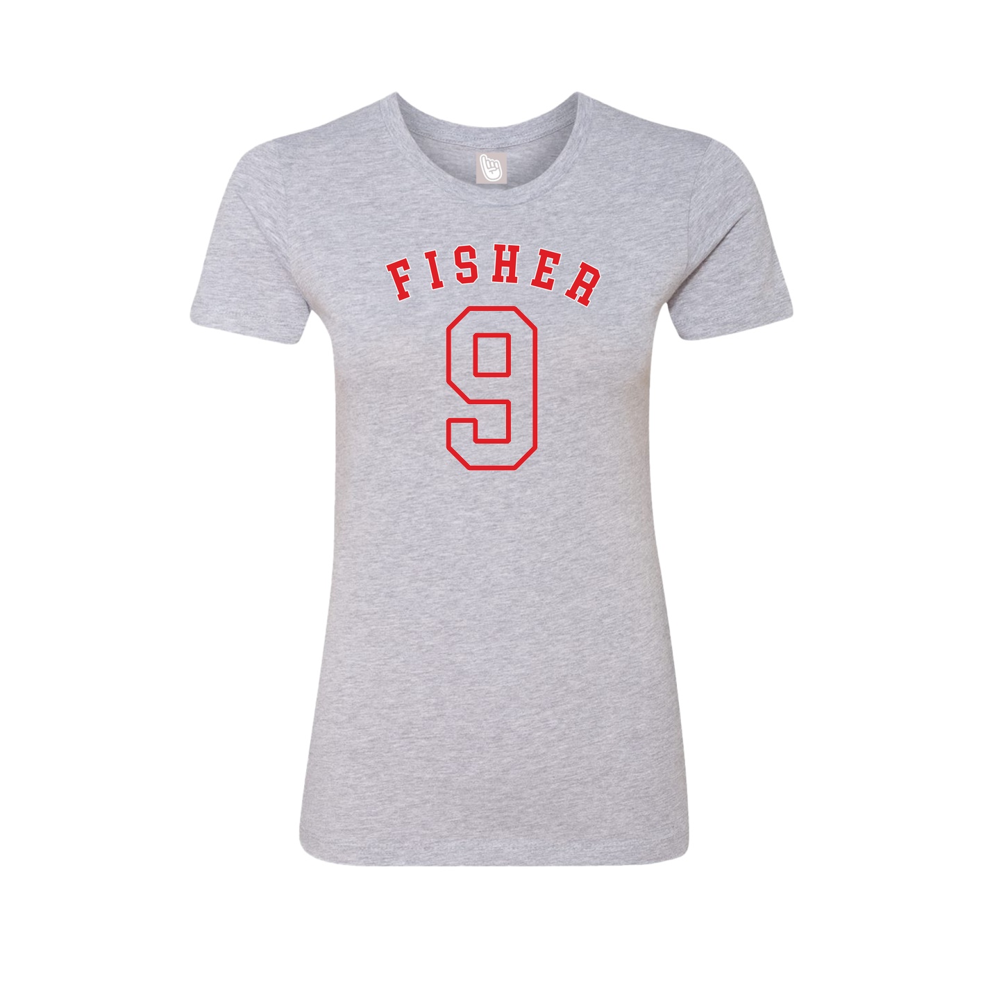 Fitted Women's Tee — Shirsey Arch in Grey