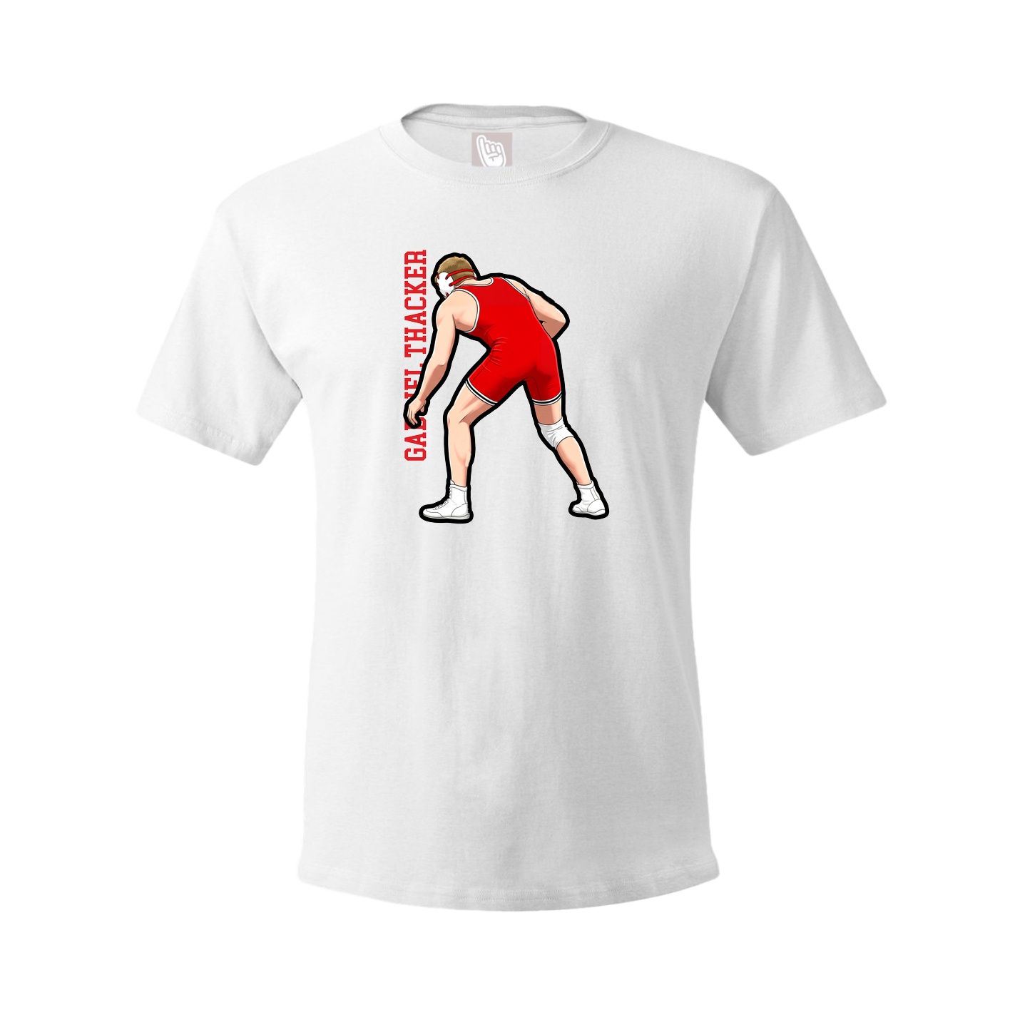 Youth Tee — Name Vertical in White