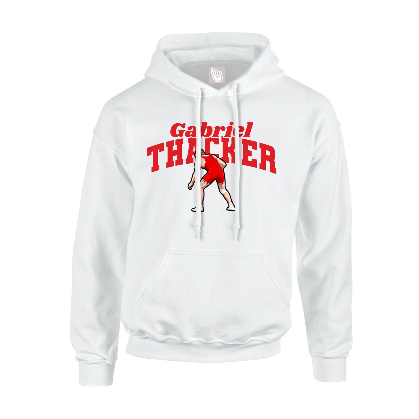 Hoodie — Signature Arch in White