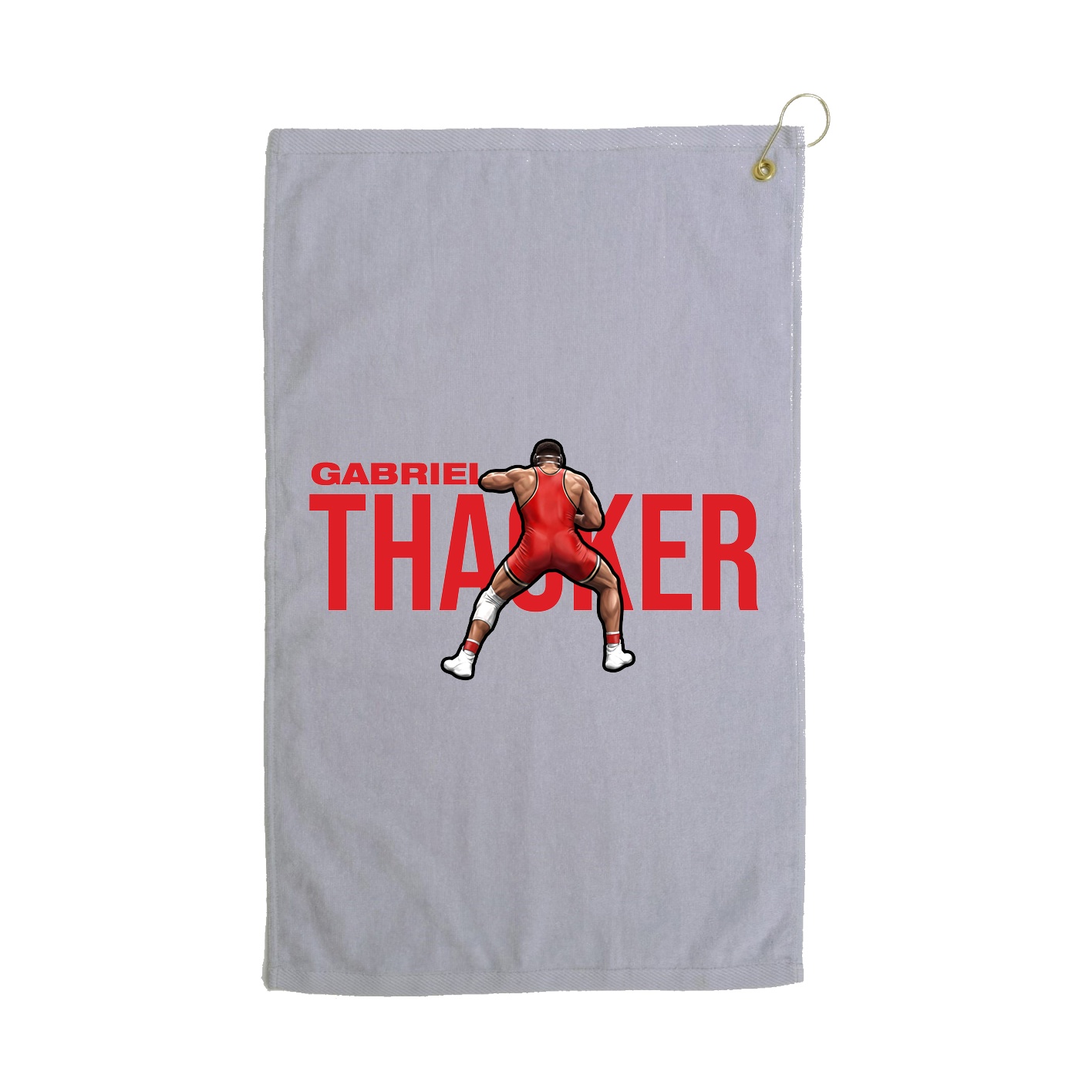 Golf Towel — Player Name in Grey