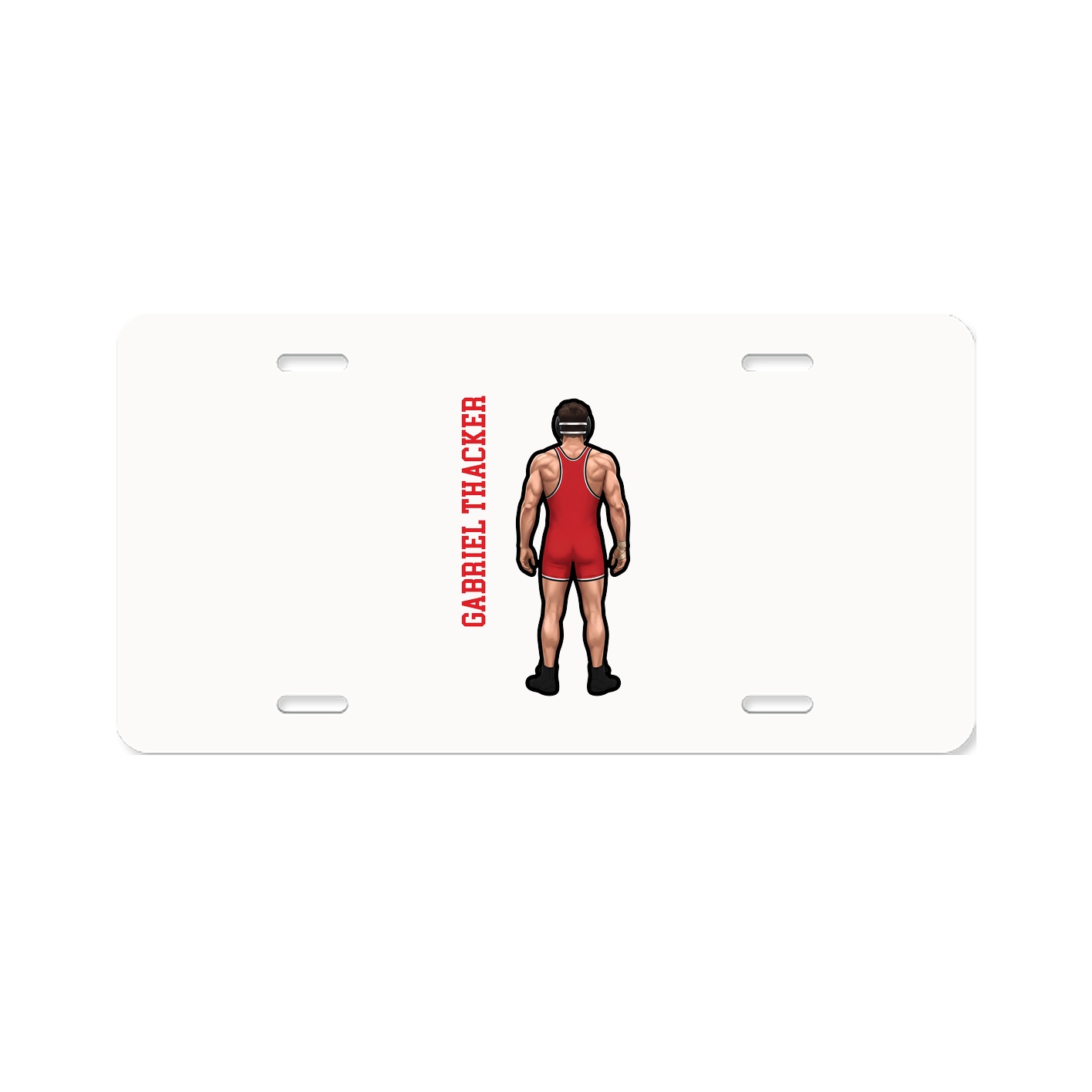 License Plate — Name Vertical in Classic
