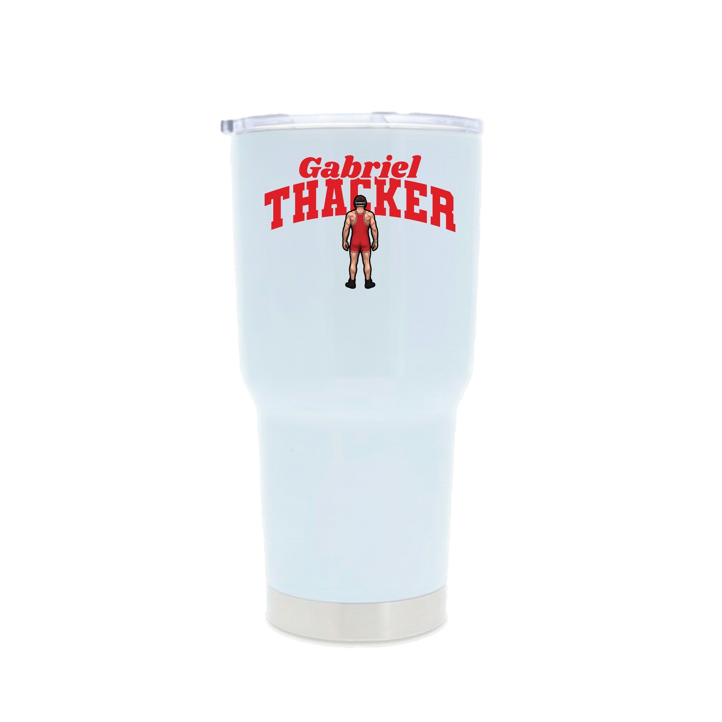 30oz Stainless Steel Tumbler — Signature Arch in White