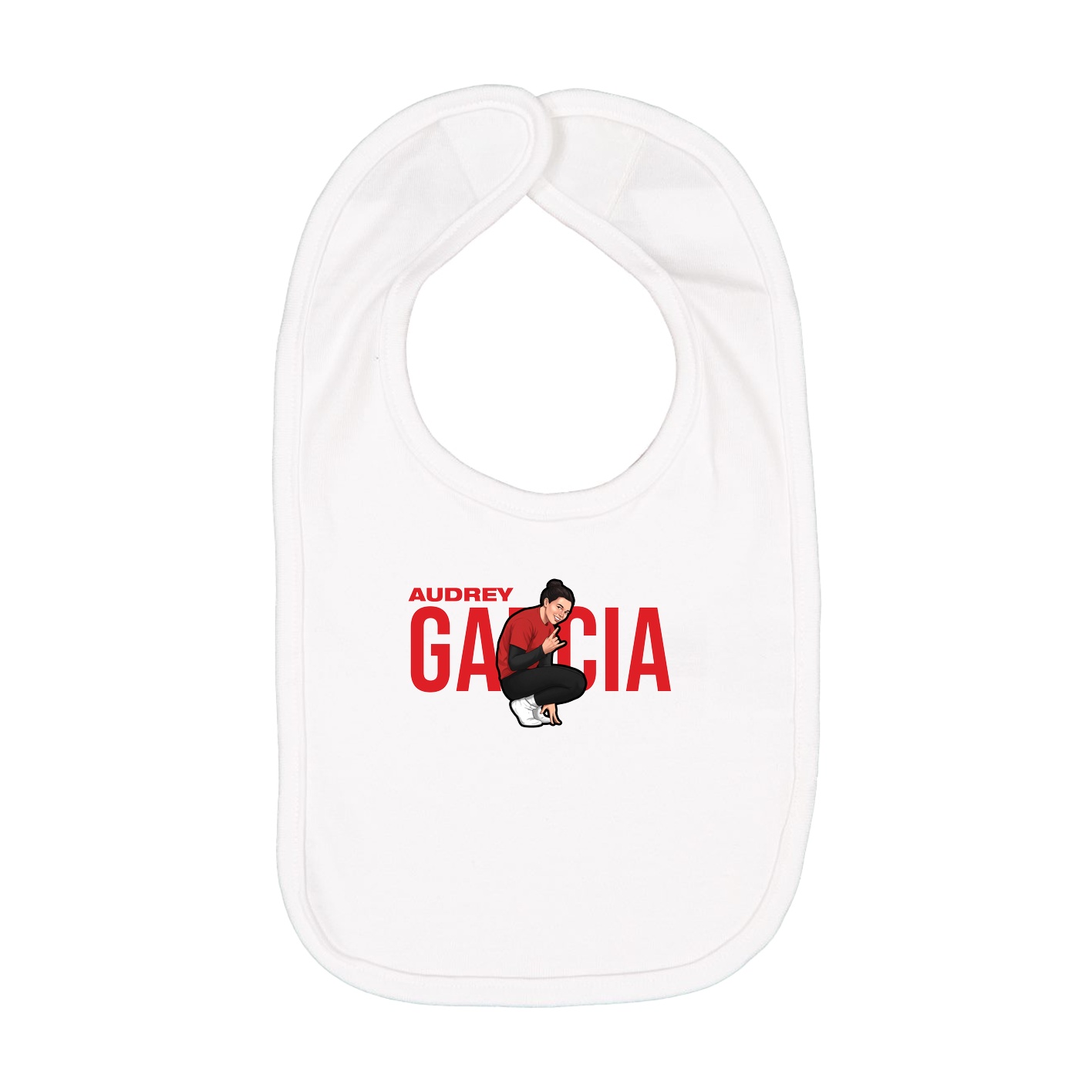 Infant Bib — Player Name in White
