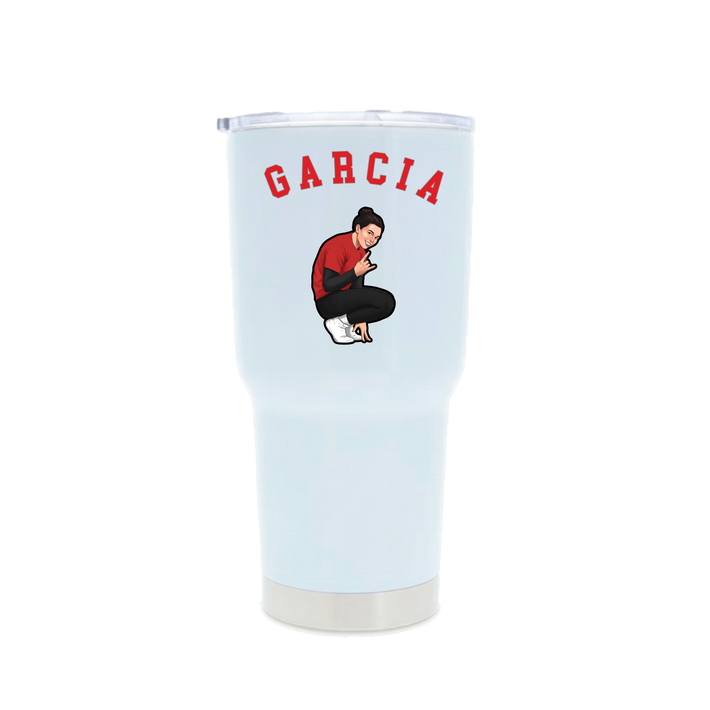 30oz Stainless Steel Tumbler — Shirsey Arch in White