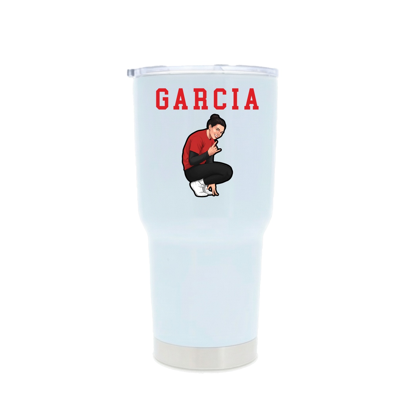 30oz Stainless Steel Tumbler — Shirsey in White