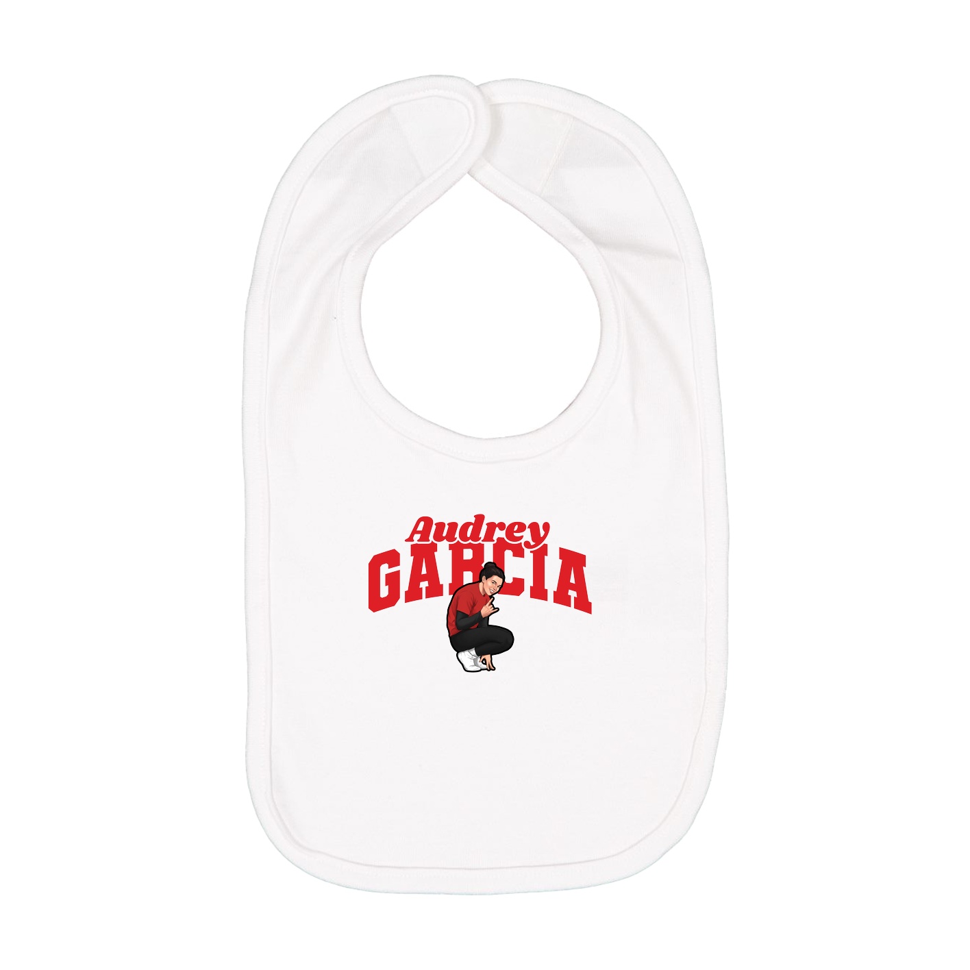 Infant Bib — Signature Arch in White