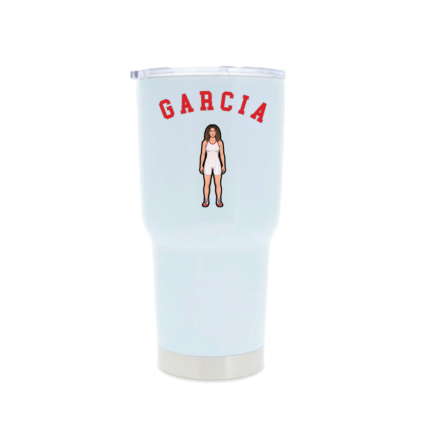 30oz Stainless Steel Tumbler — Shirsey Arch in White
