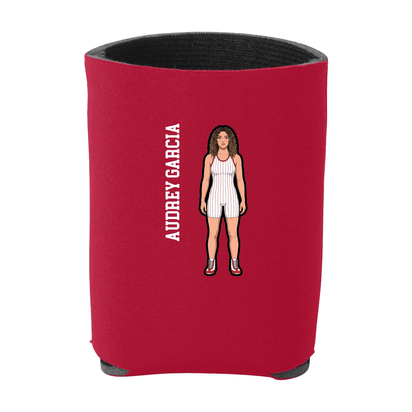 Can Holder — Name Vertical in Red