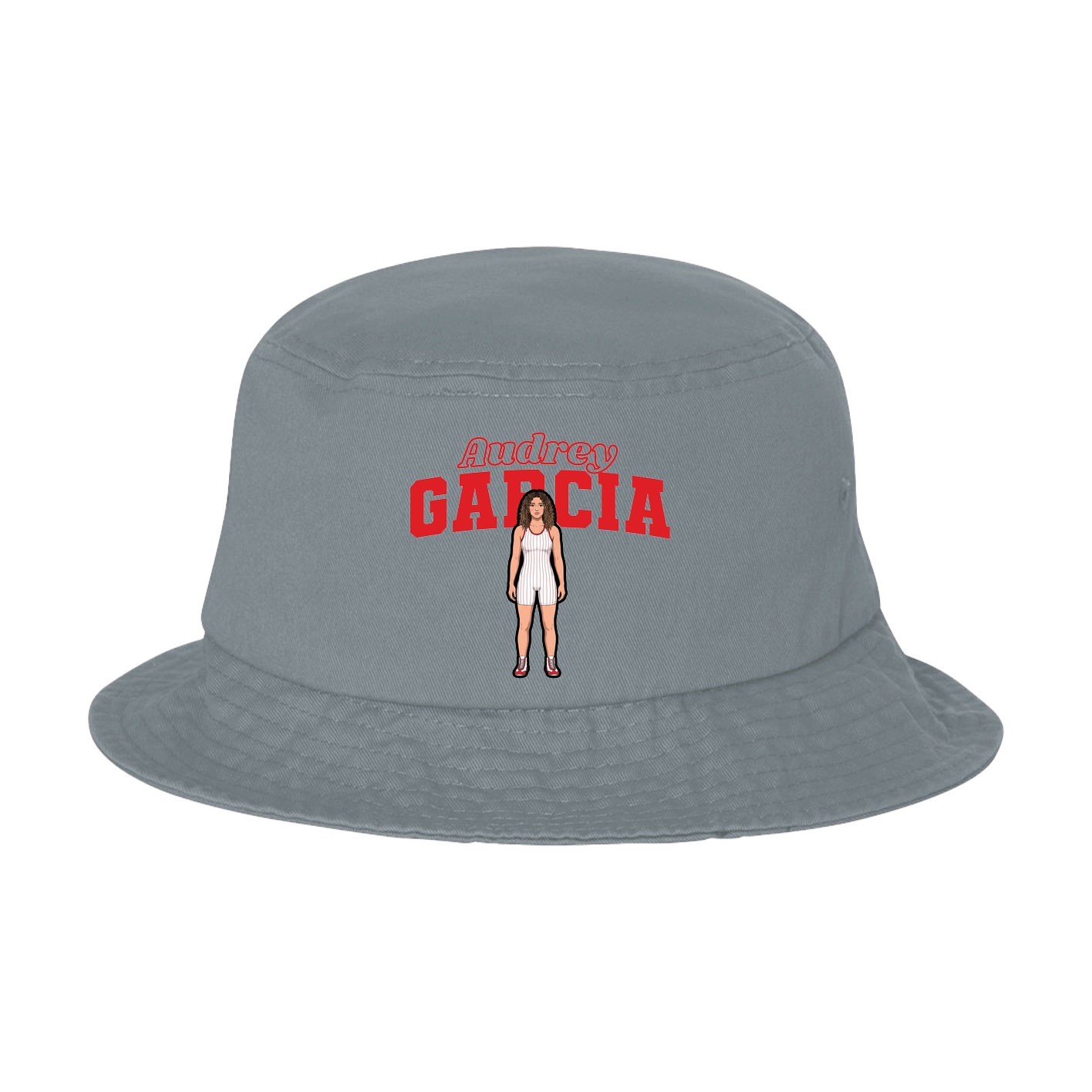 Bucket Cap — Name Arch in Grey