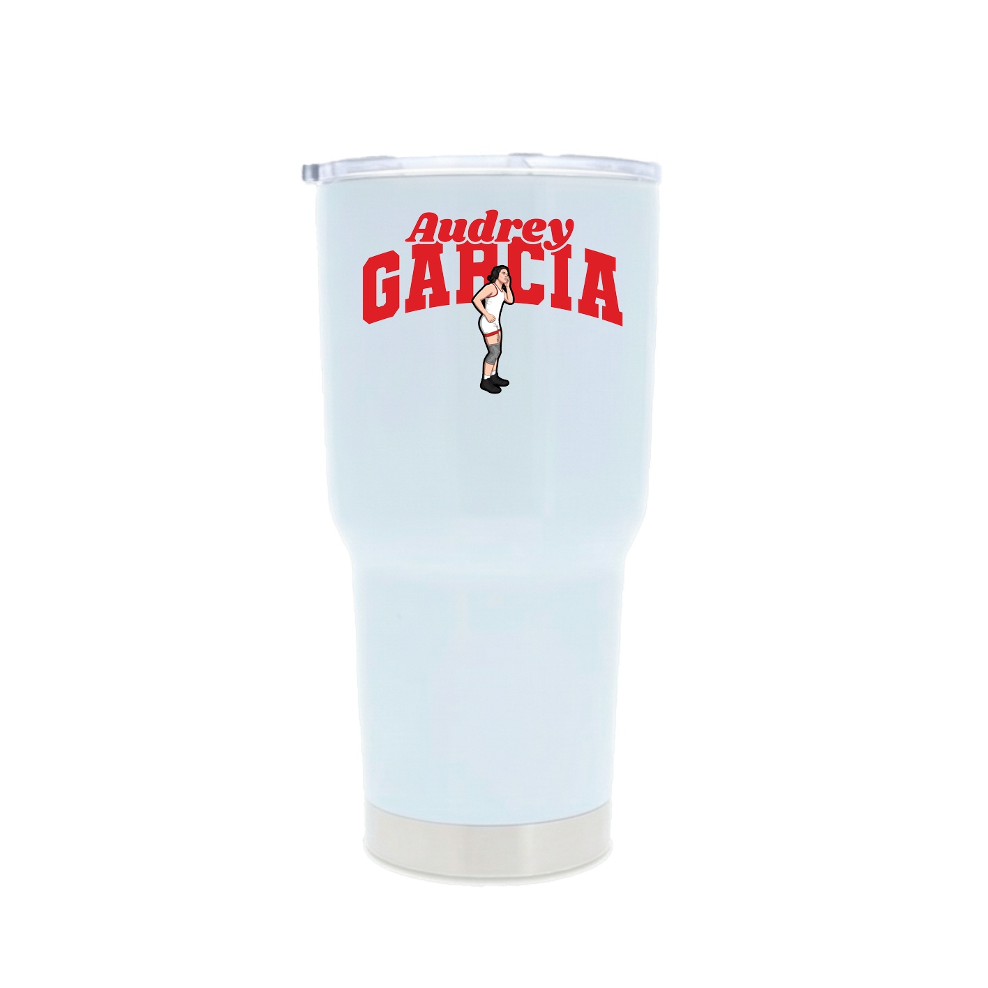 30oz Stainless Steel Tumbler — Signature Arch in White