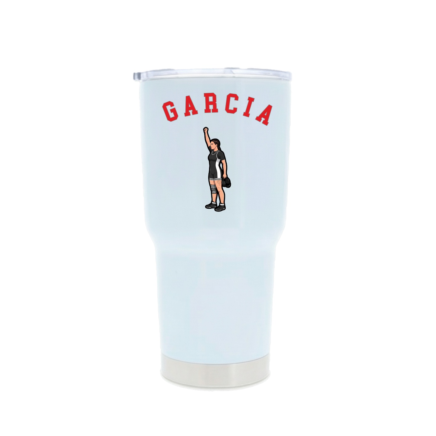 30oz Stainless Steel Tumbler — Shirsey Arch in White