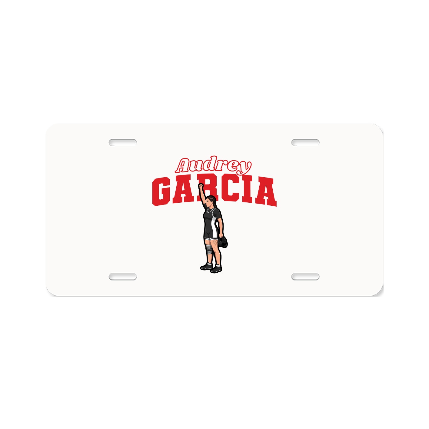 License Plate — Name Arch in Classic