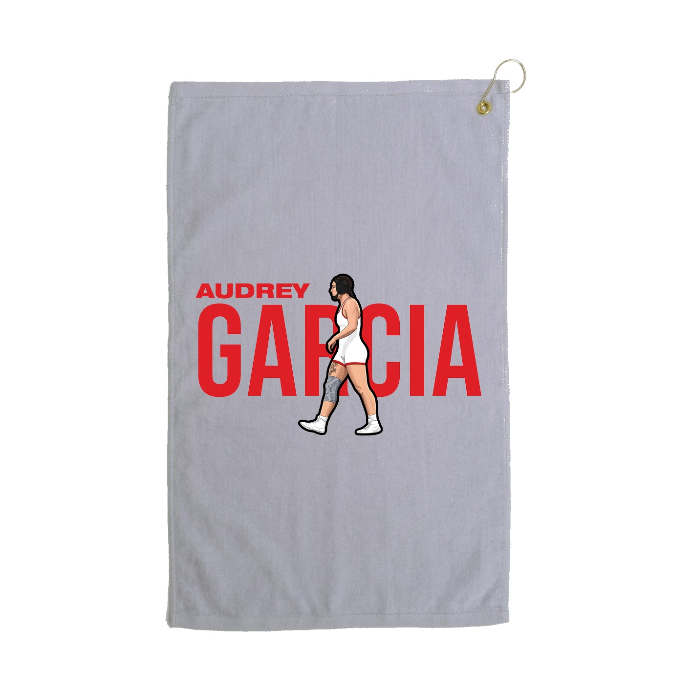 Golf Towel — Player Name in Grey
