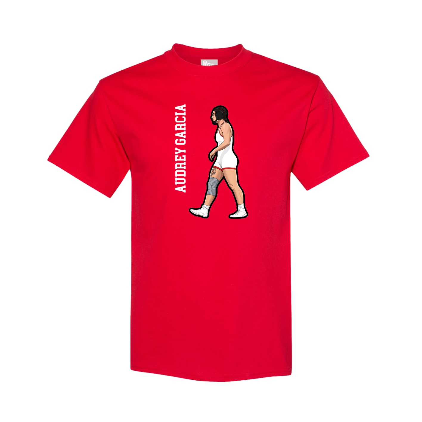 Youth Tee — Name Vertical in Red