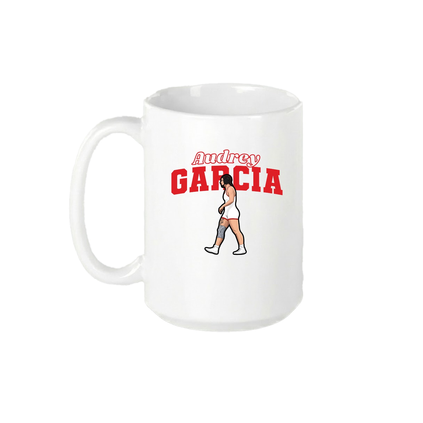 15oz Coffee Mug — Name Arch in White