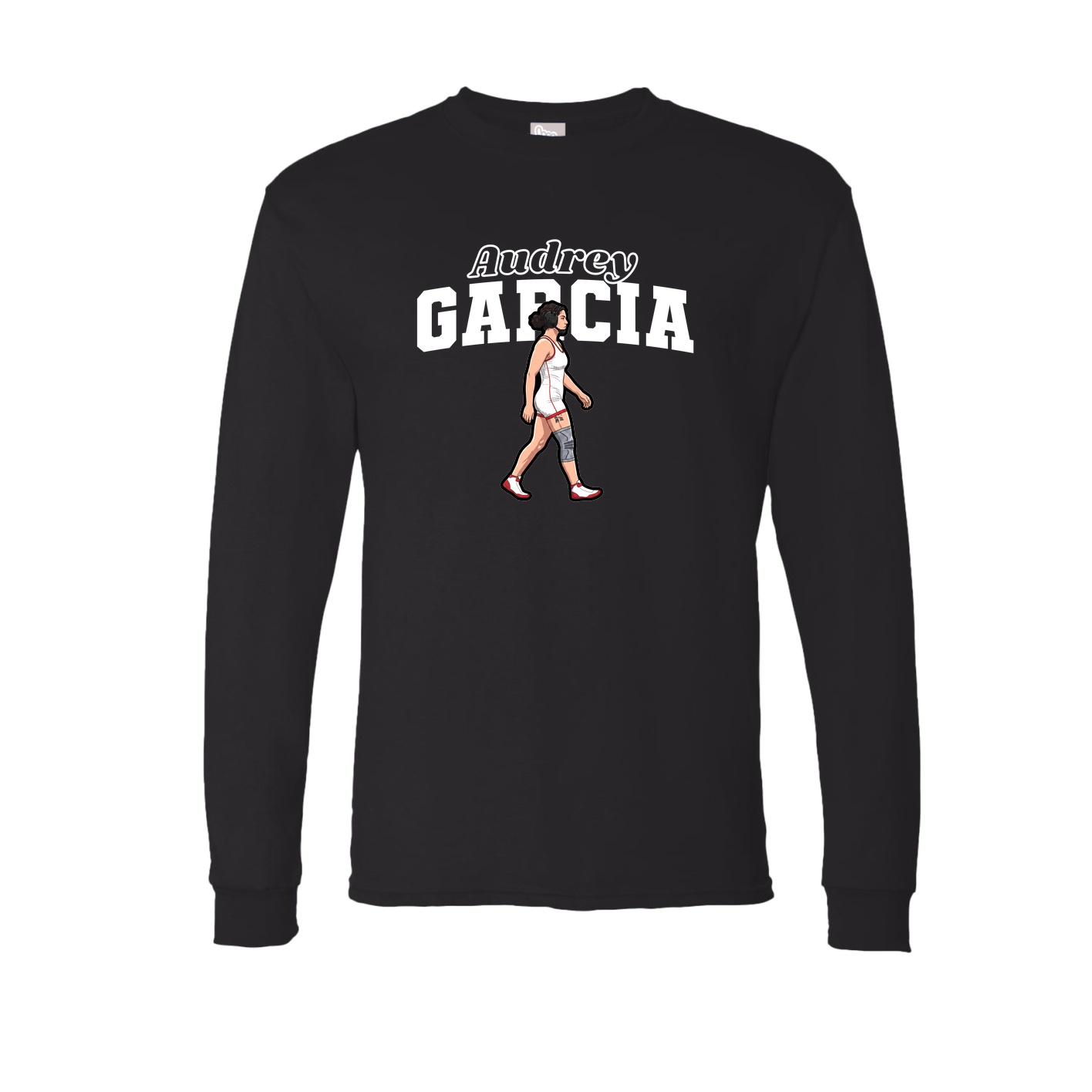Long Sleeve Tee — Name Arch in Black